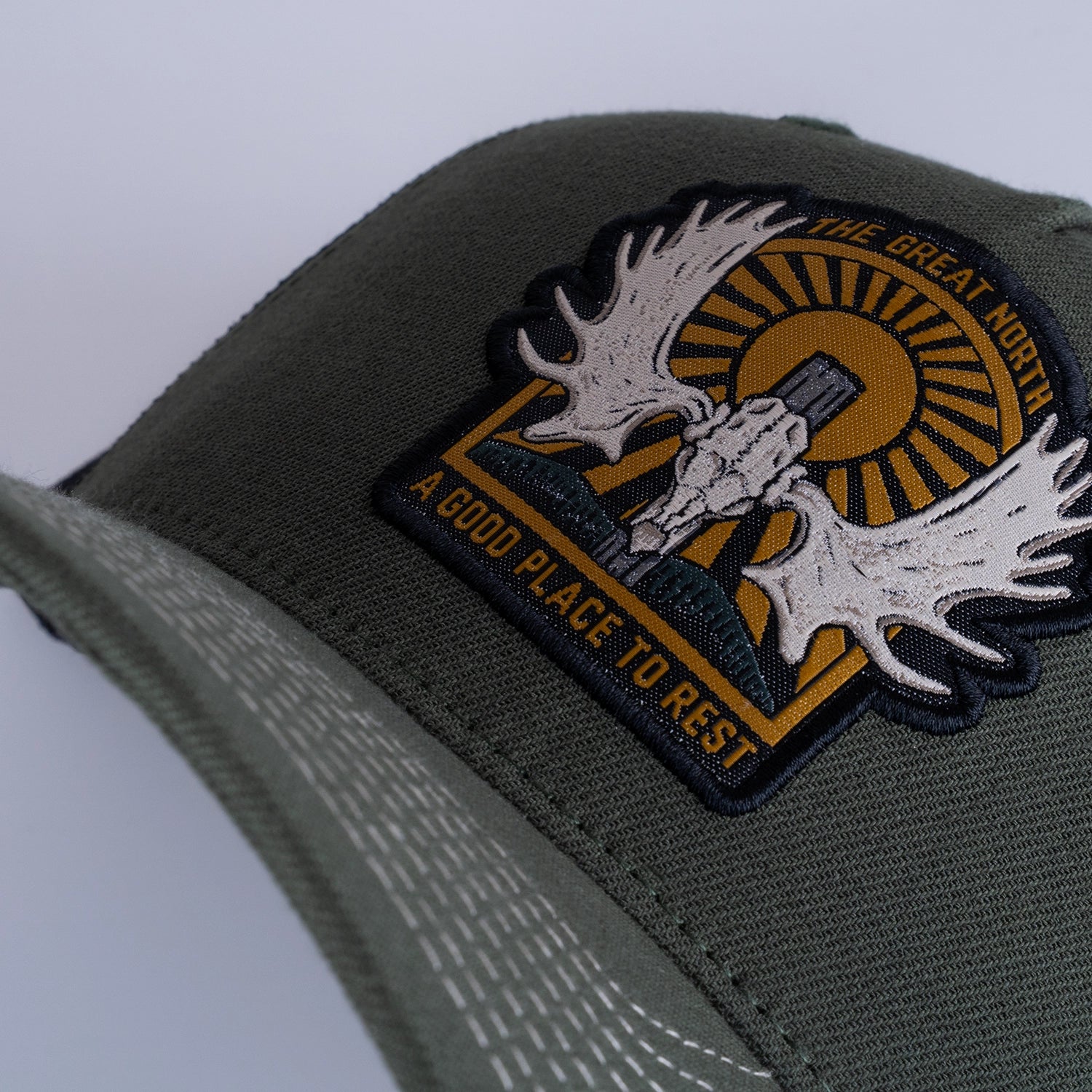 ÄLGHORN TRUCKER KEPS - OLIVE