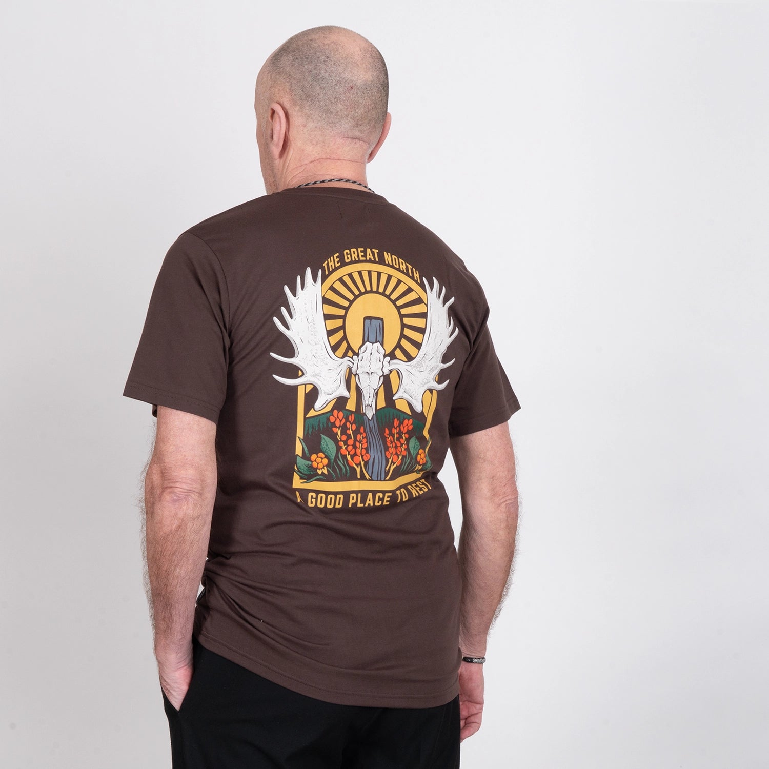 ÄLGHORN T-SHIRT - JAVA BROWN