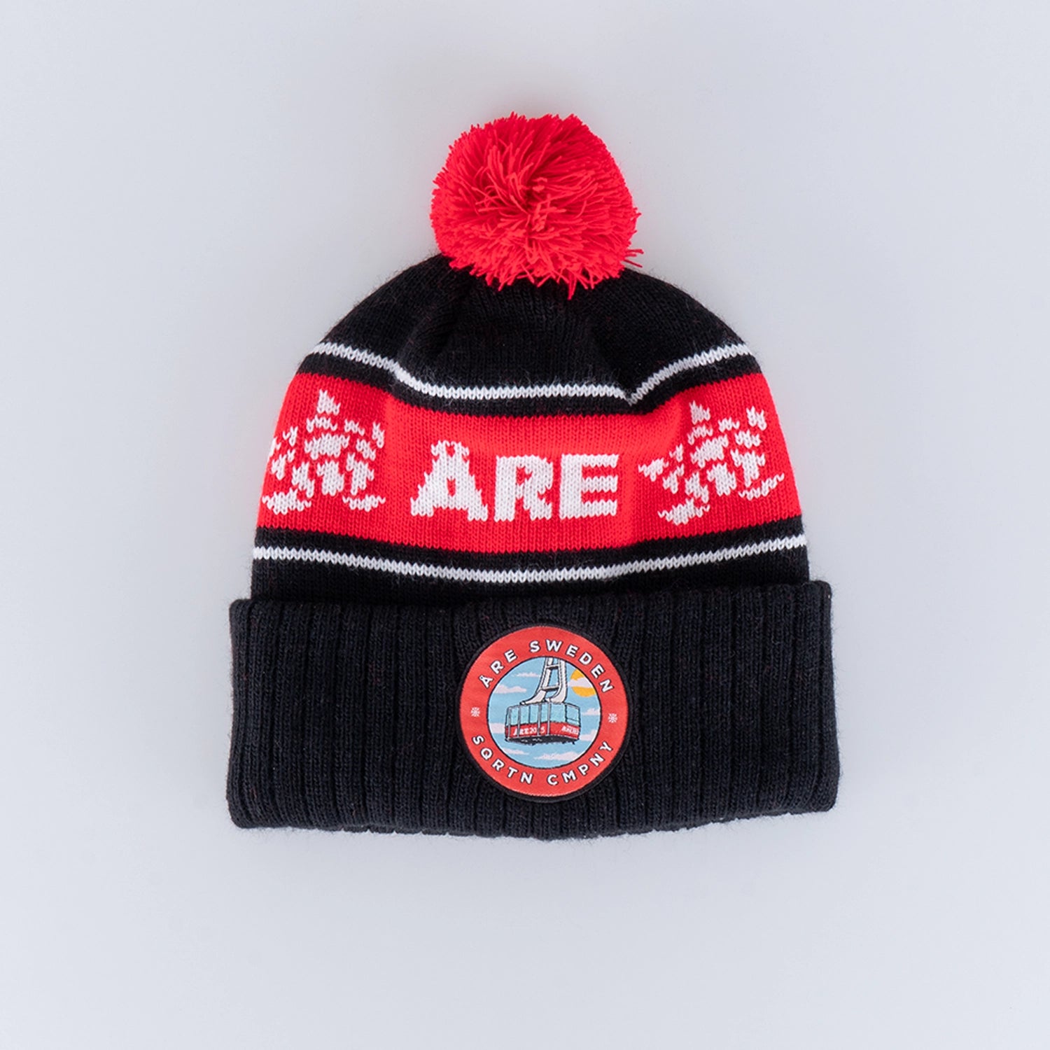 ÅRE POM POM MÖSSA - BLACK