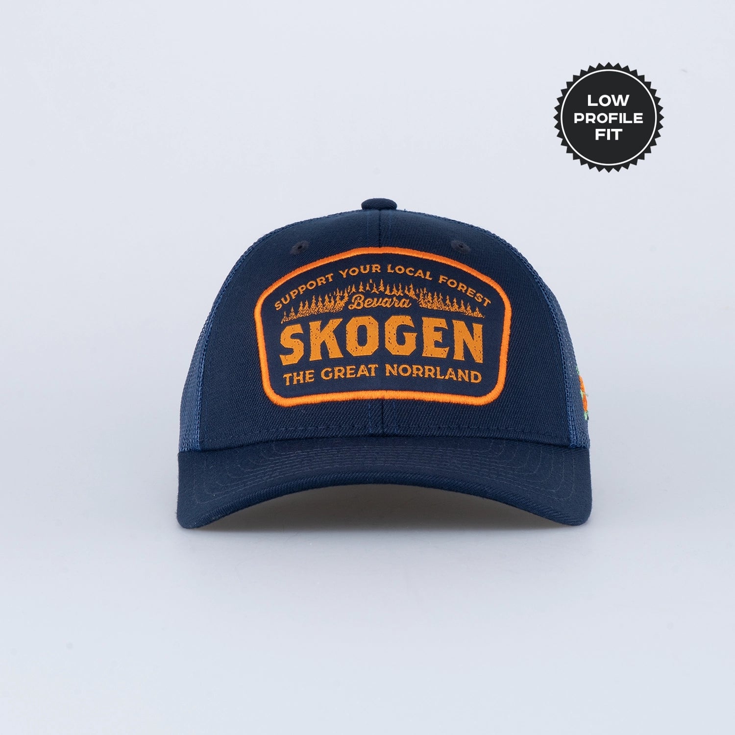 BEVARA LOW TRUCKER KEPS - HOOKED NAVY