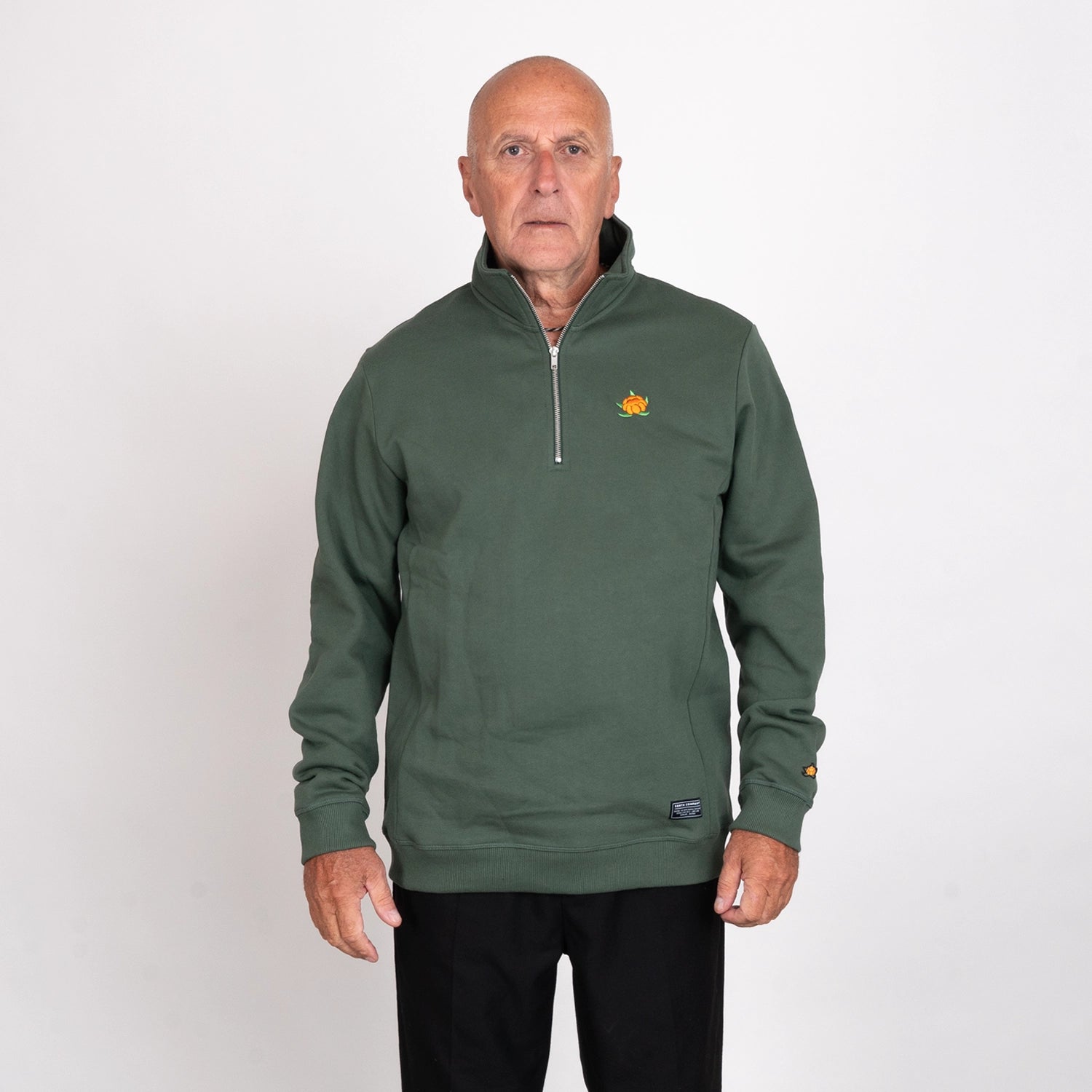 CB HALF-ZIP - STONE OLIVE