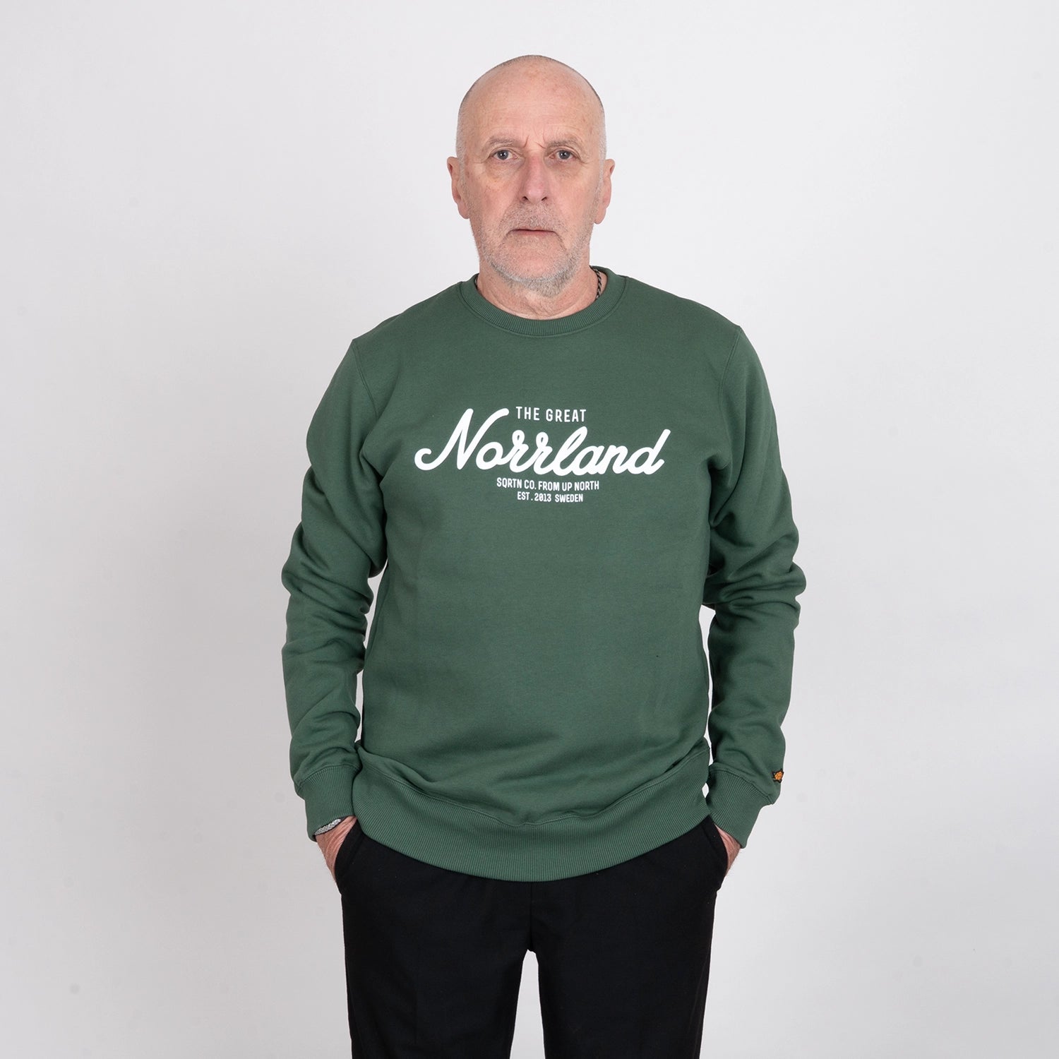 GREAT NORRLAND CREWNECK - FOREST GREEN