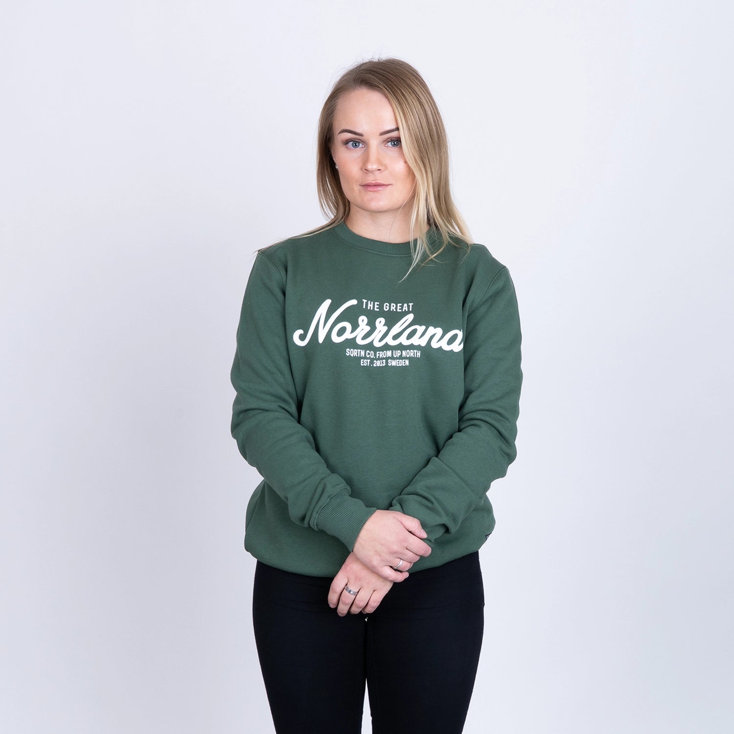 GREAT NORRLAND CREWNECK - FOREST GREEN