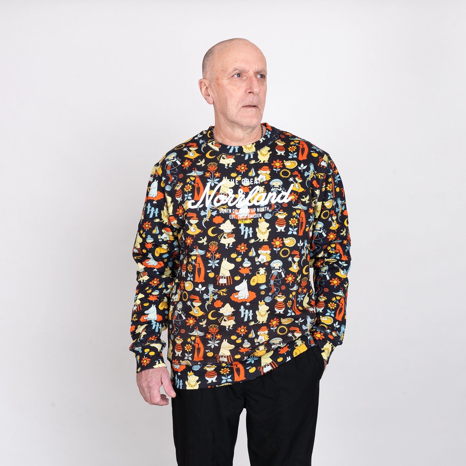 GREAT NORRLAND CREWNECK - MUMIN RETRO BLACK