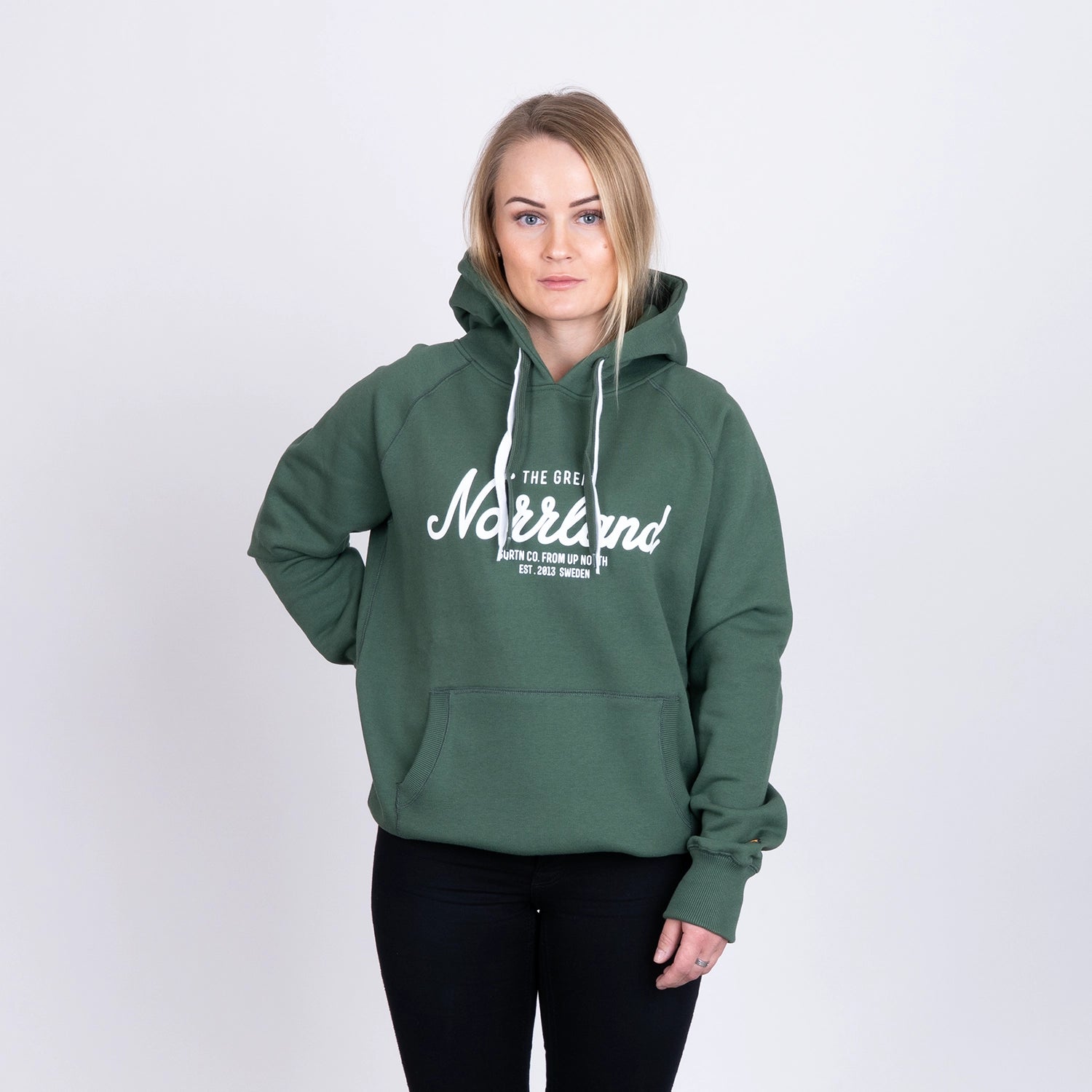GREAT NORRLAND HOODIE - FOREST GREEN