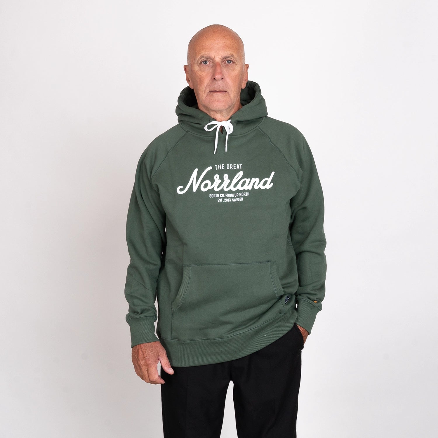 GREAT NORRLAND HOODIE - STONE OLIVE