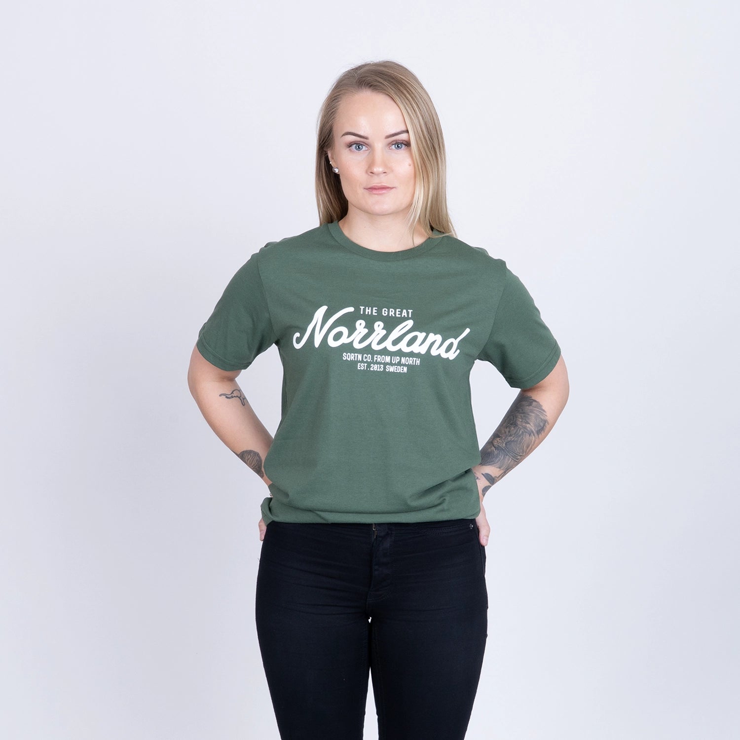 GREAT NORRLAND T-SHIRT - FOREST GREEN