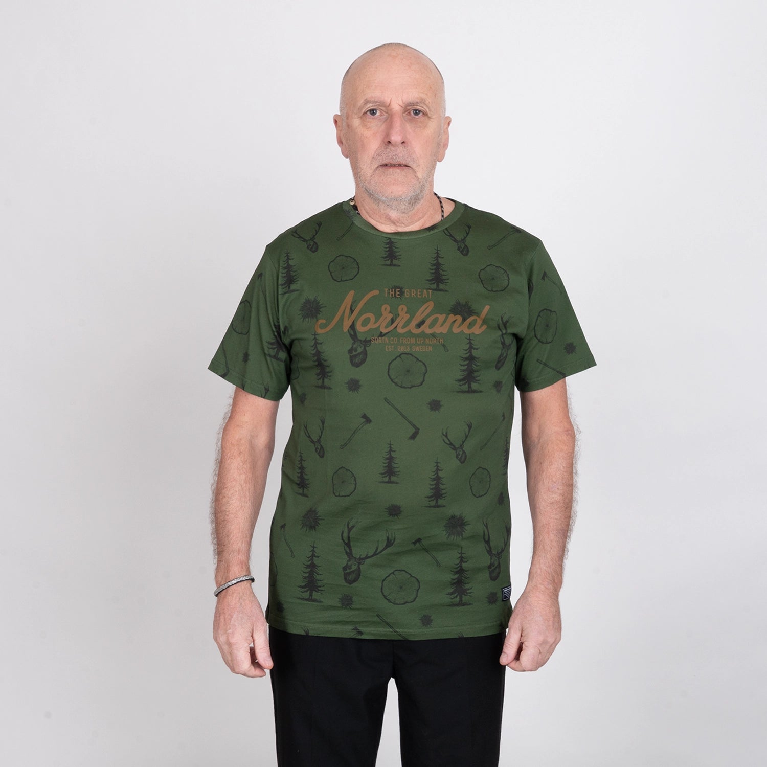 GREAT NORRLAND T-SHIRT - SKOGSBRUK GREEN