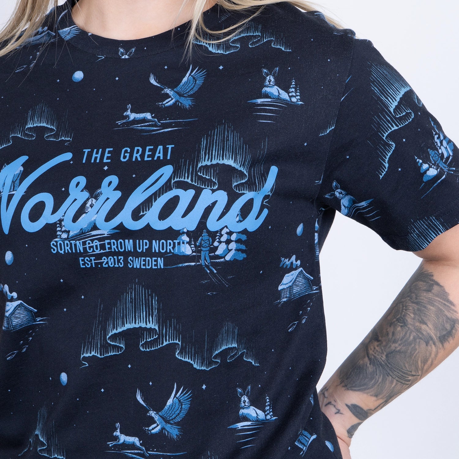 GREAT NORRLAND T-SHIRT - VINTERNATT BLACK