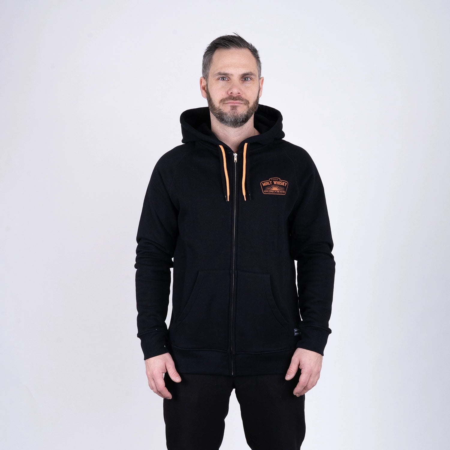 HCW MALT ZIPHOODIE - BLACK