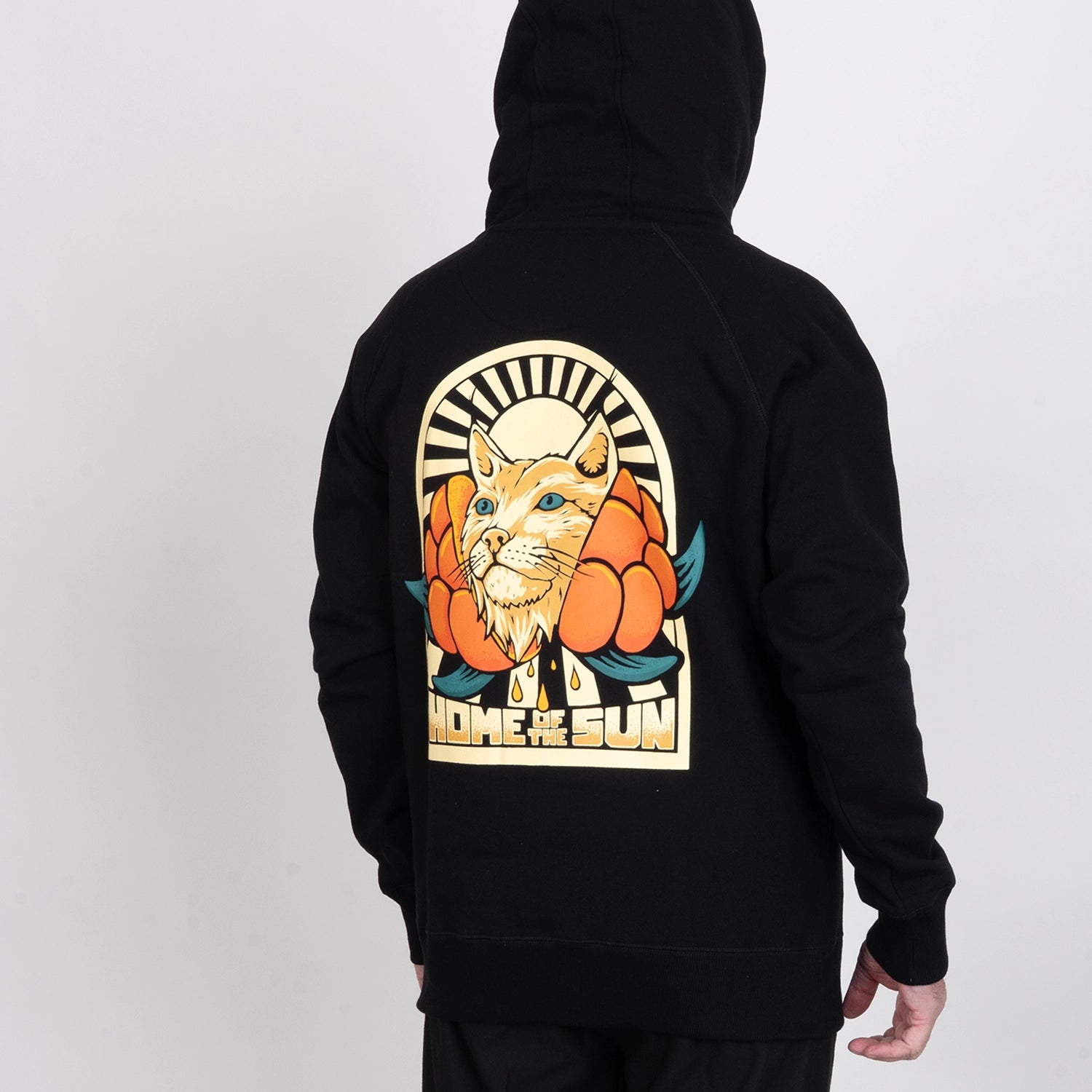 HOME OF THE SUN HOODIE - BLACK