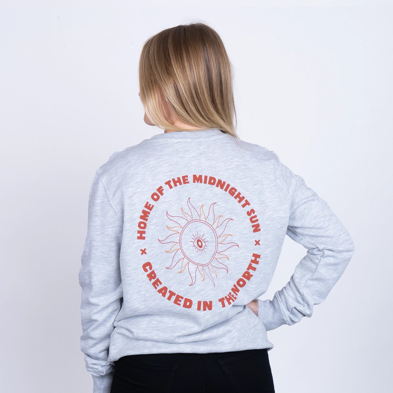 MIDNIGHT SUN CREWNECK - WHITE MELANGE