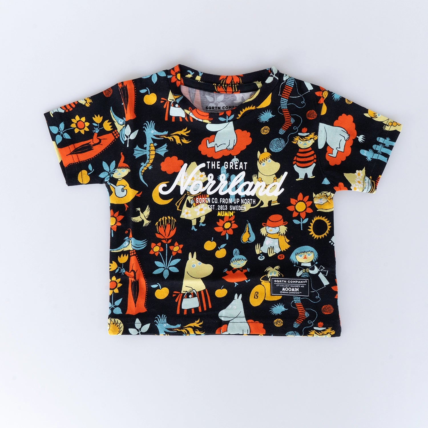 GREAT NORRLAND KIDS T-SHIRT - MUMIN RETRO BLACK