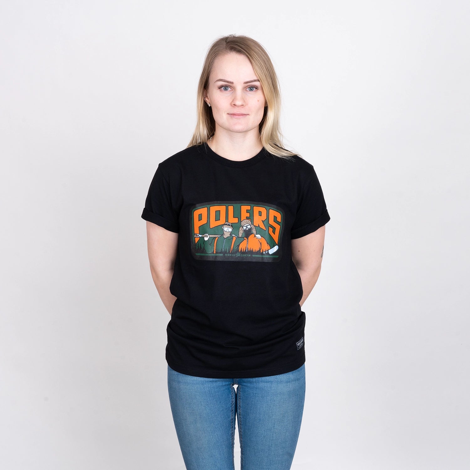 POLERS BADGE T-SHIRT - HOOJA BLACK