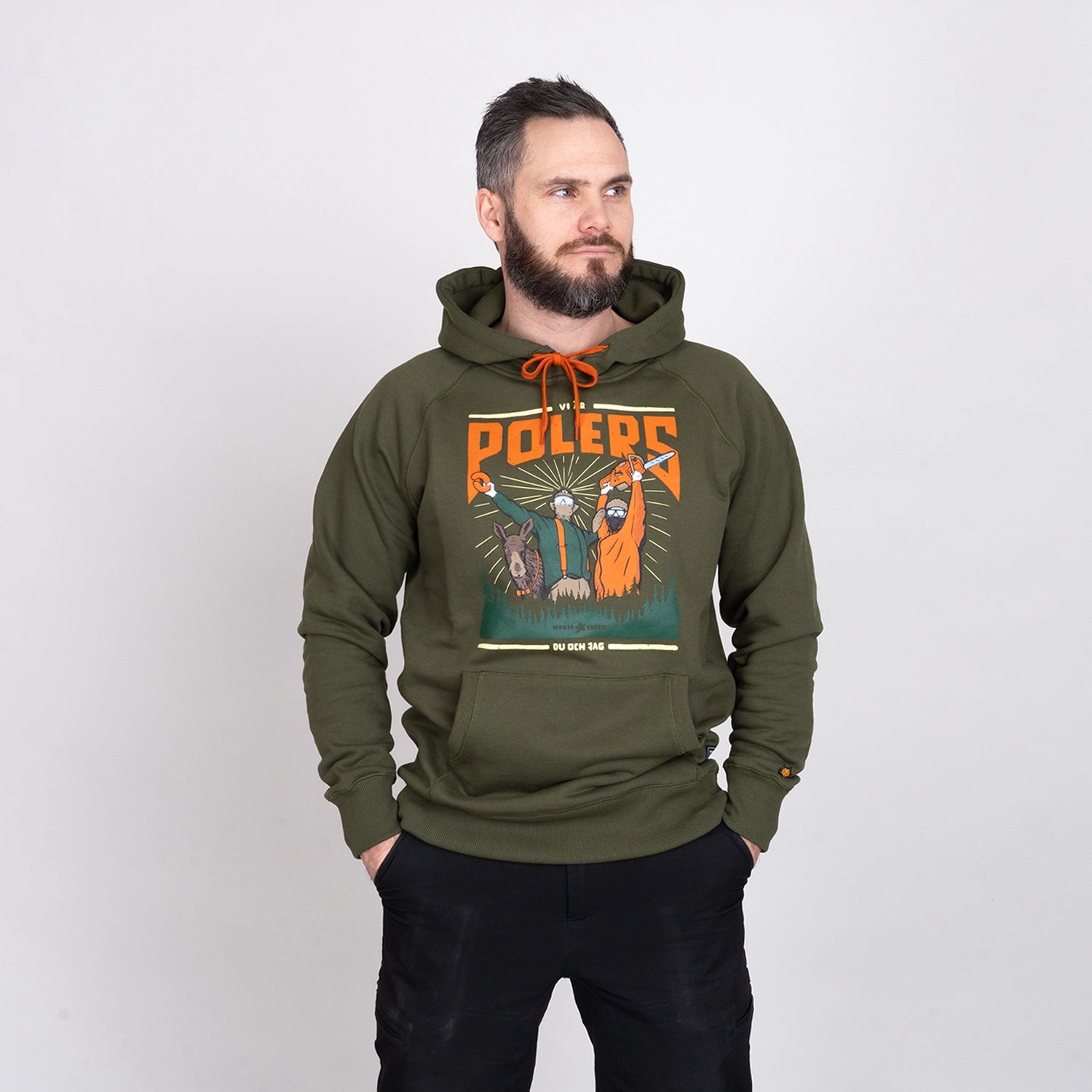 POLERS HOODIE - HOOJA GREEN