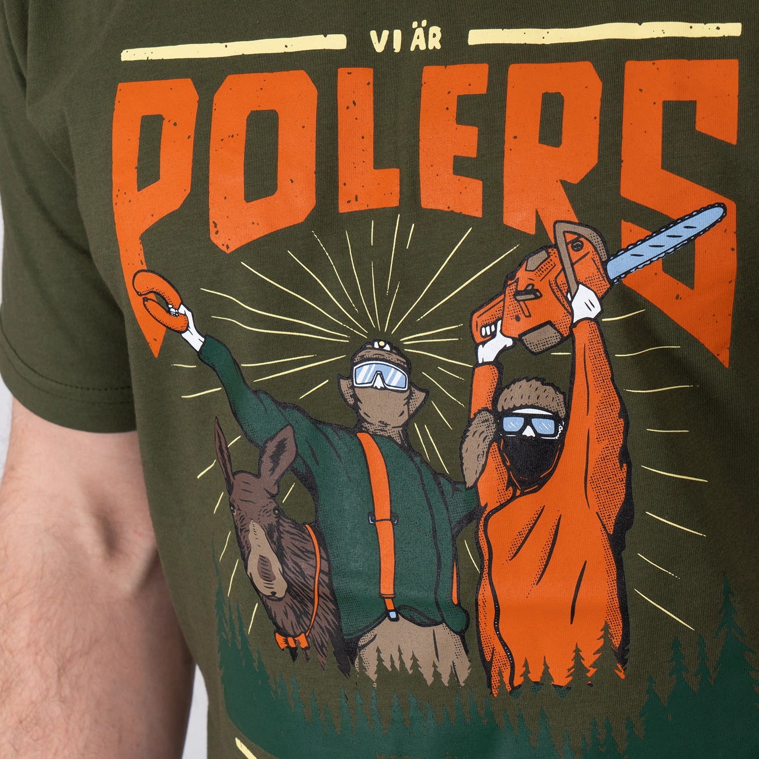 POLERS T-SHIRT - HOOJA GREEN