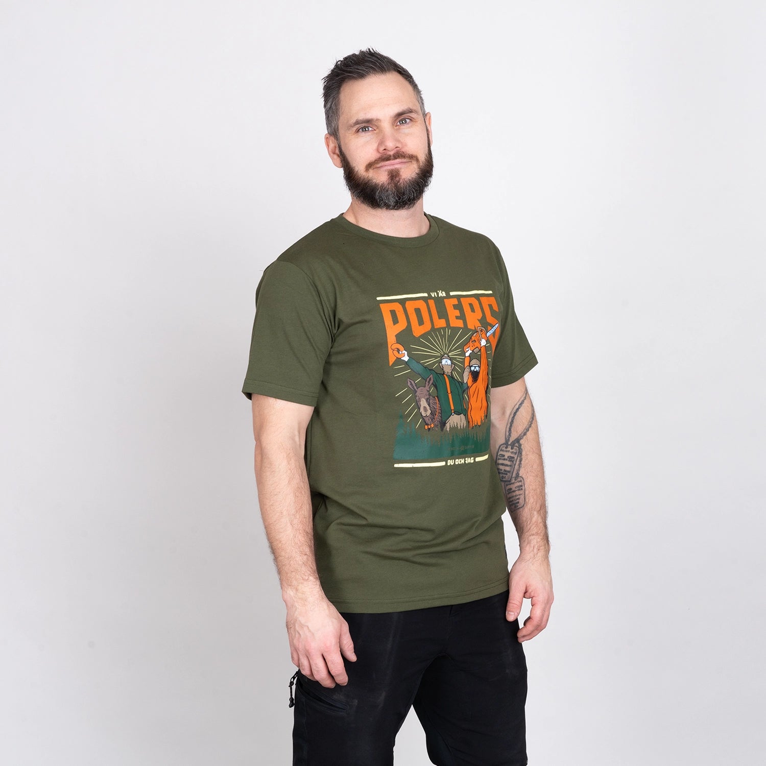 POLERS T-SHIRT - HOOJA GREEN
