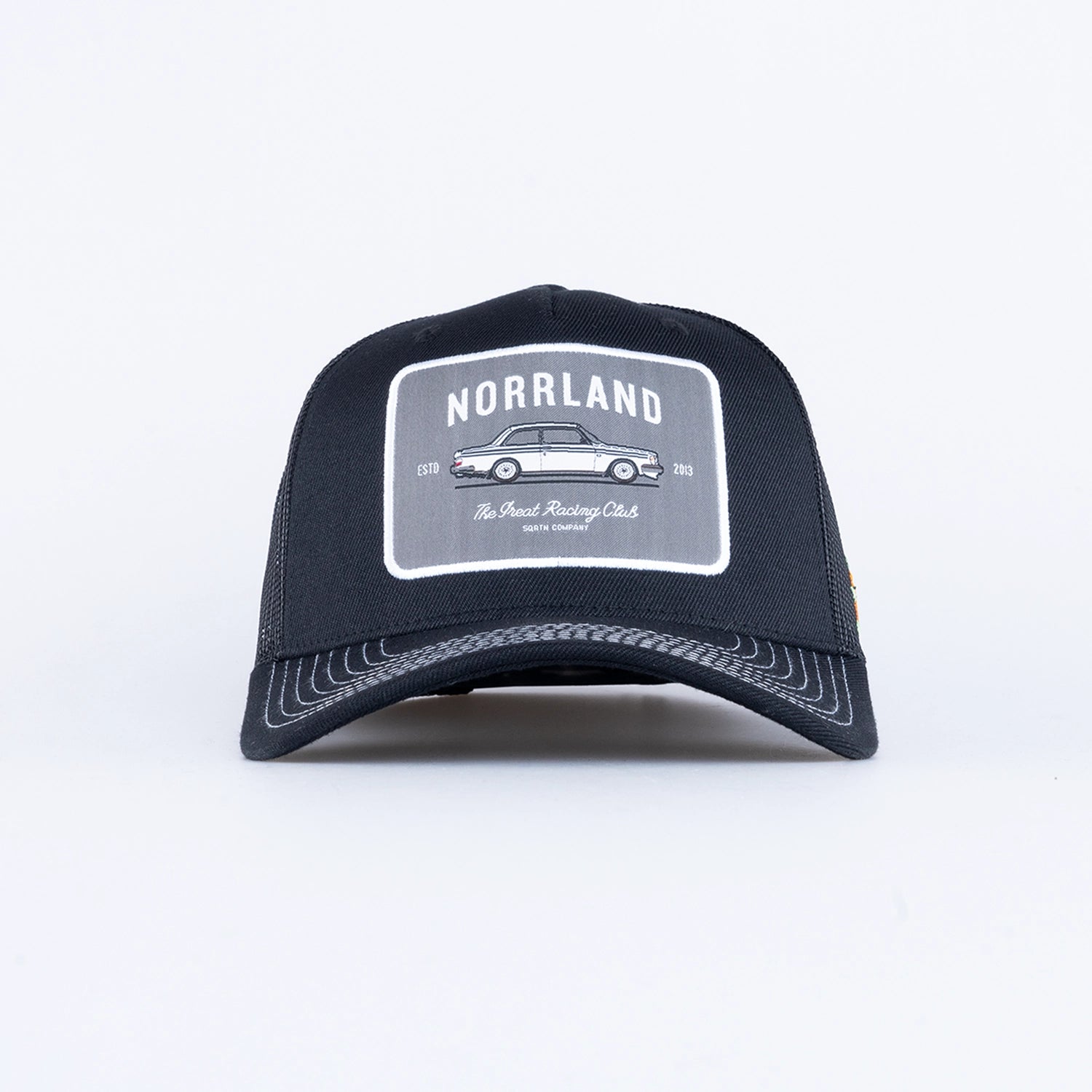 RACING TRUCKER KEPS - HOOKED BLACK/WHITE