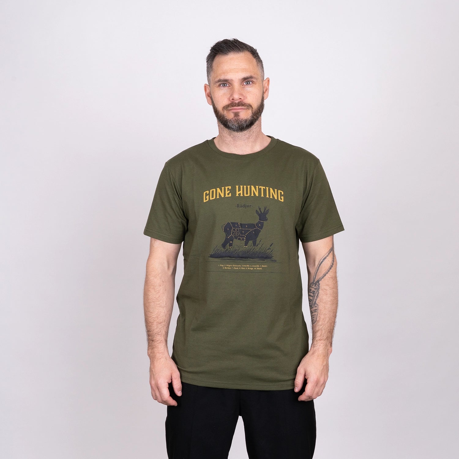 RÅDJUR T-SHIRT - RIFLE GREEN