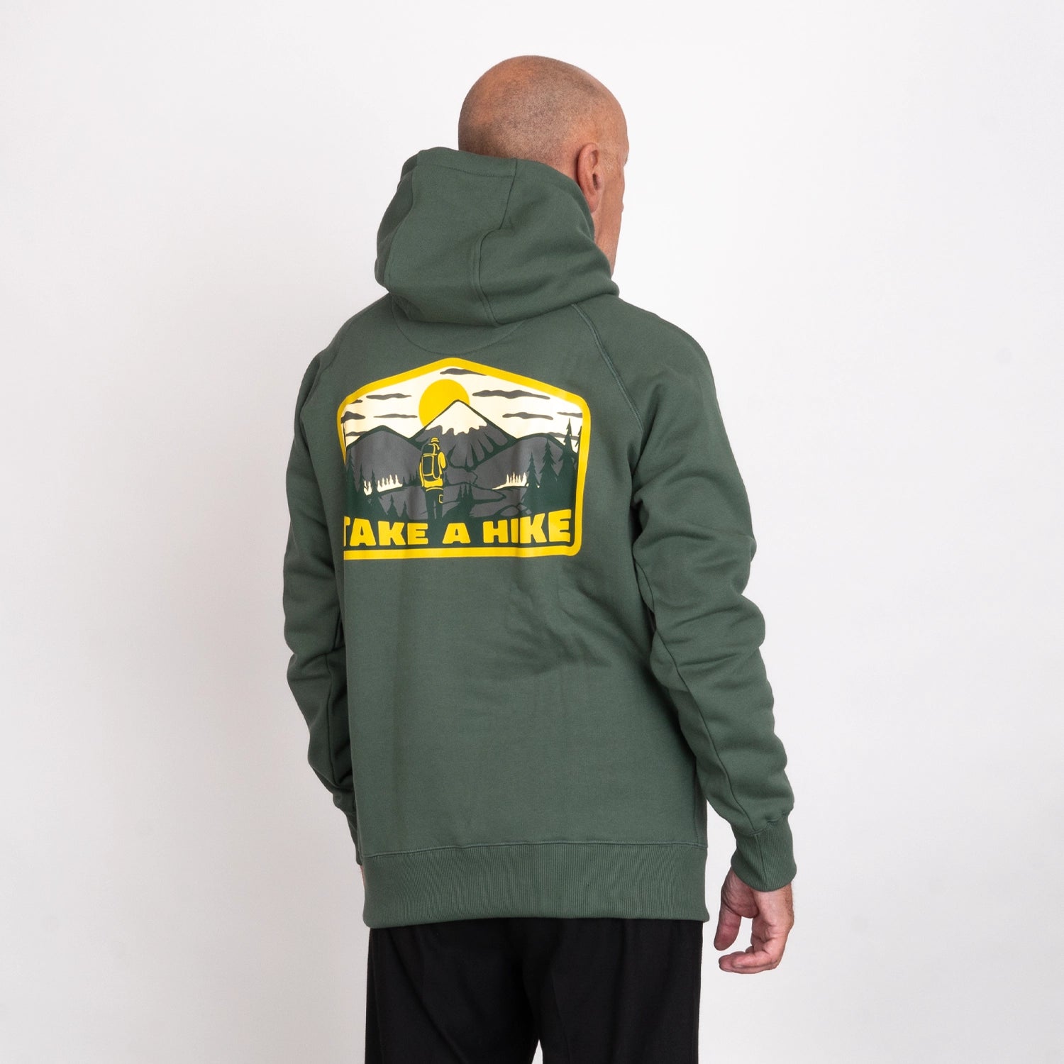 TAKE A HIKE ZIPHOODIE - STONE OLIVE