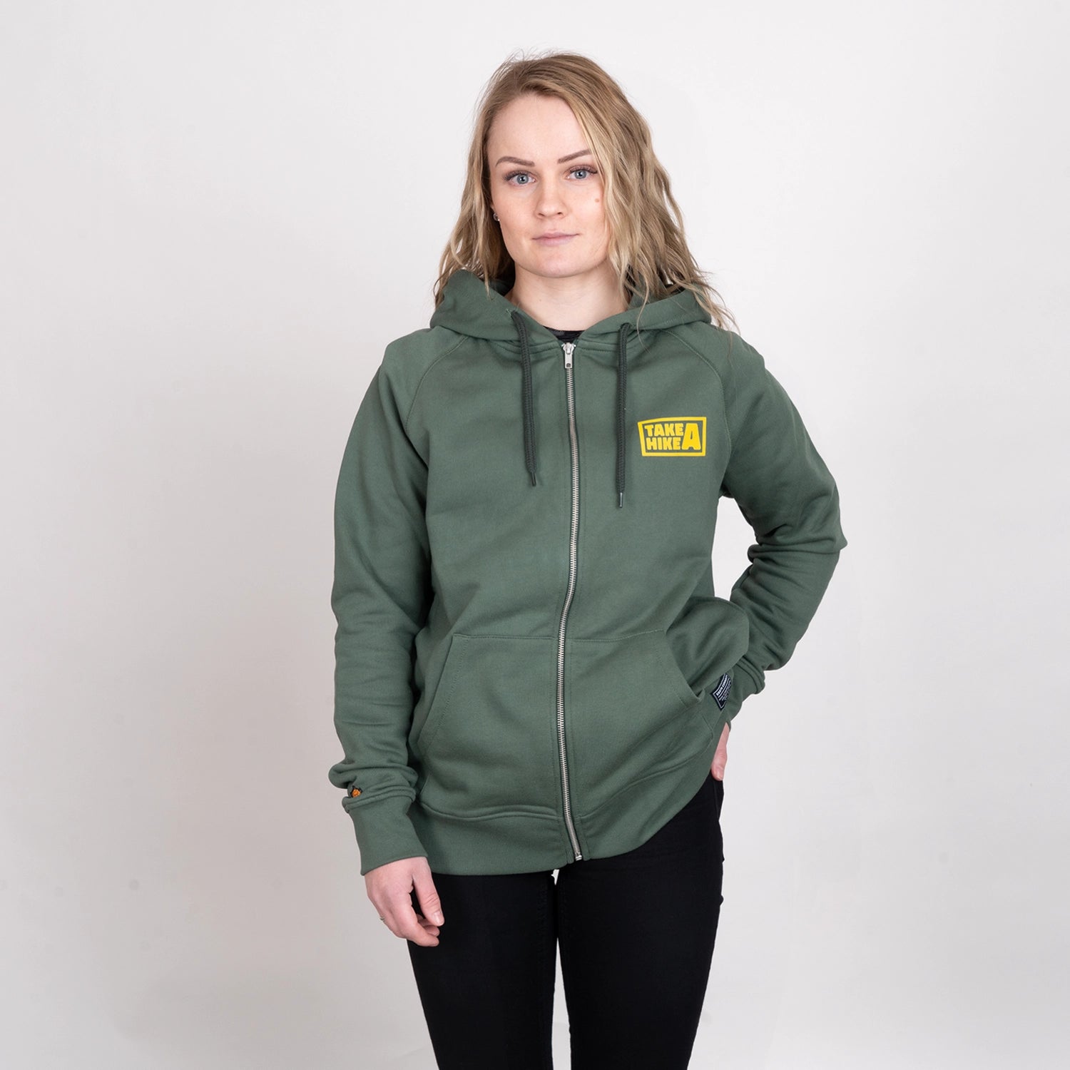 TAKE A HIKE ZIPHOODIE - STONE OLIVE