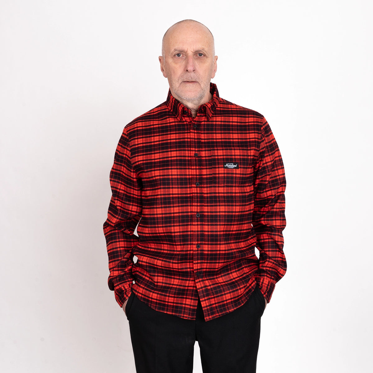 TGN PATCH FLANELL SHIRT - RED