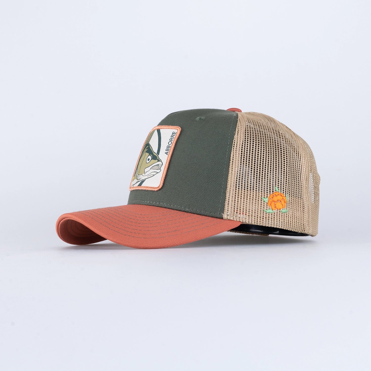ABBORRE TRUCKER KEPS - HOOKED OLIVE