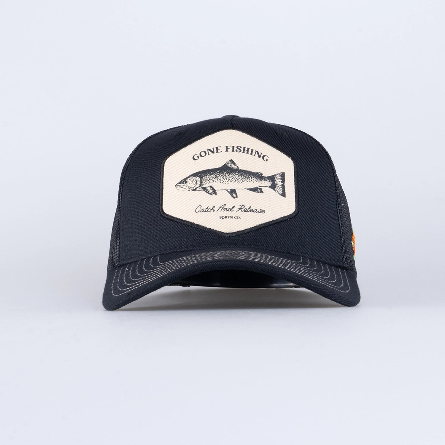 CATCH TRUCKER KEPS - HOOKED BLACK