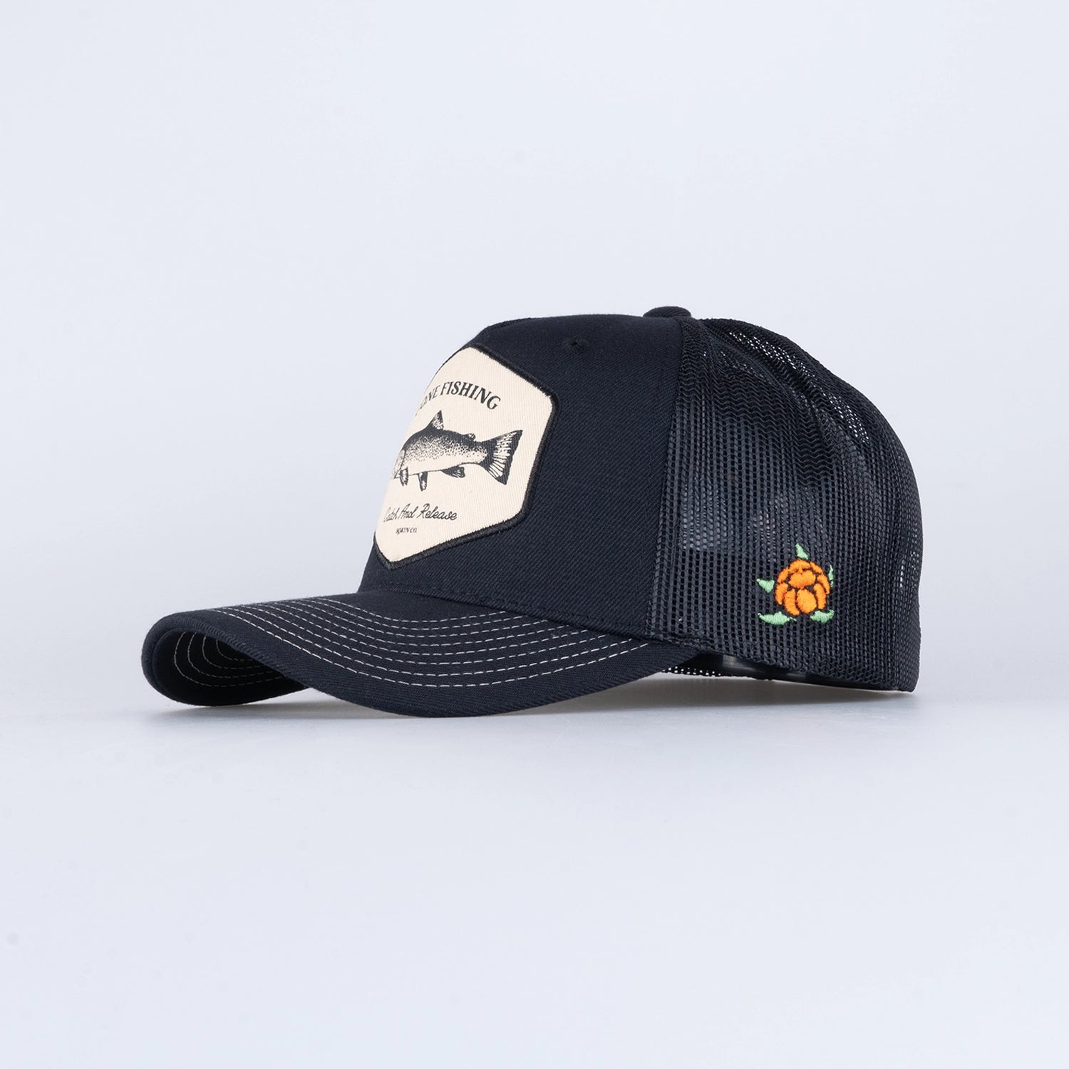 CATCH TRUCKER KEPS - HOOKED BLACK