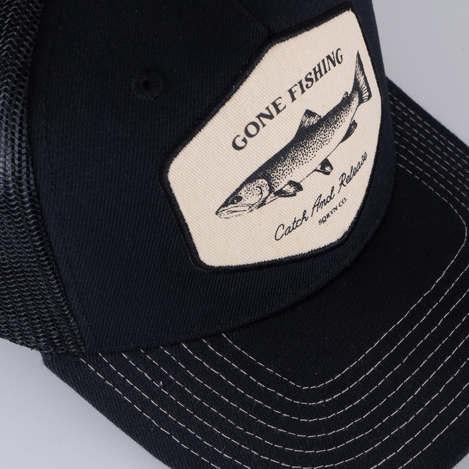 CATCH TRUCKER KEPS - HOOKED BLACK