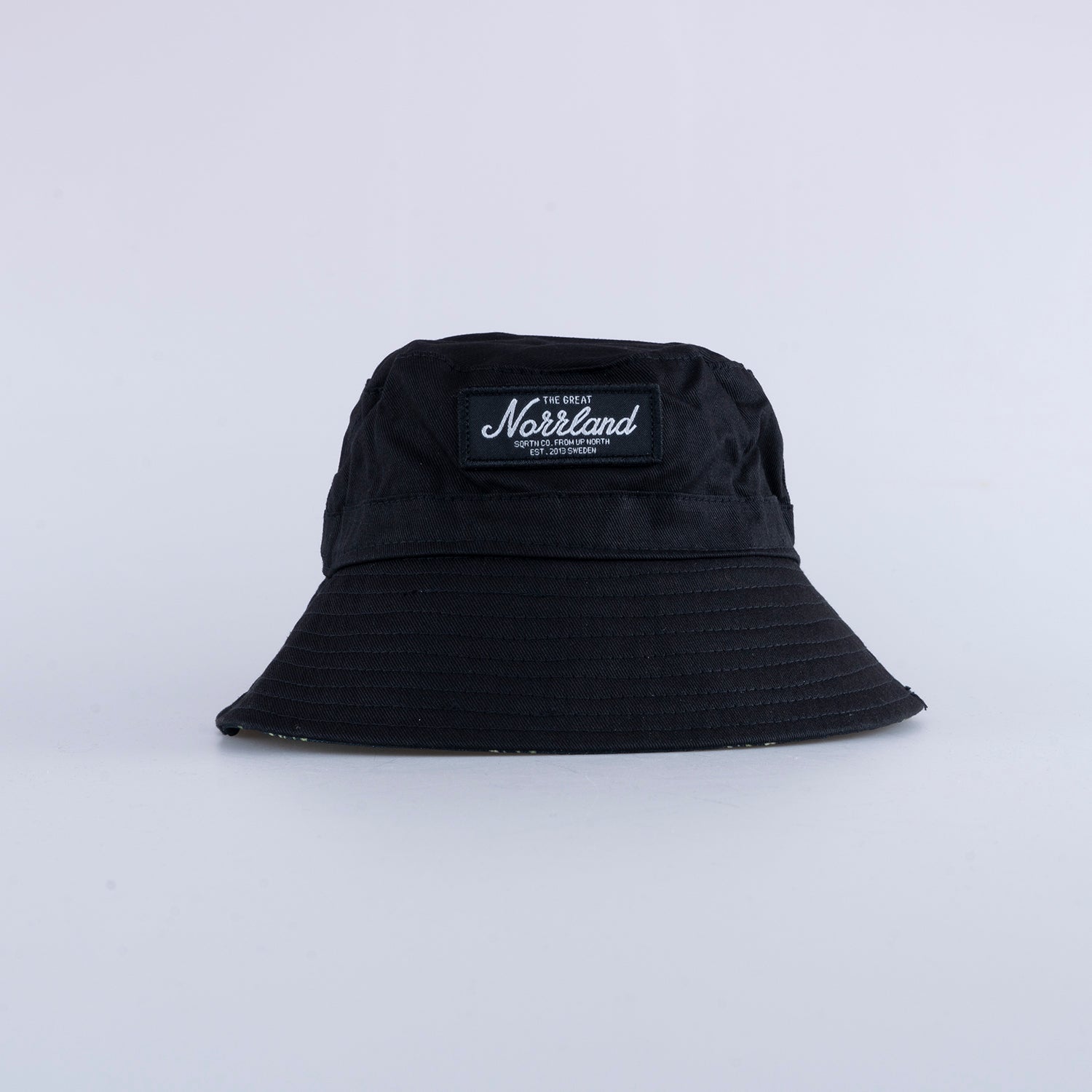 KIDS BUCKET HAT PLANTS - BLACK REVERSIBLE