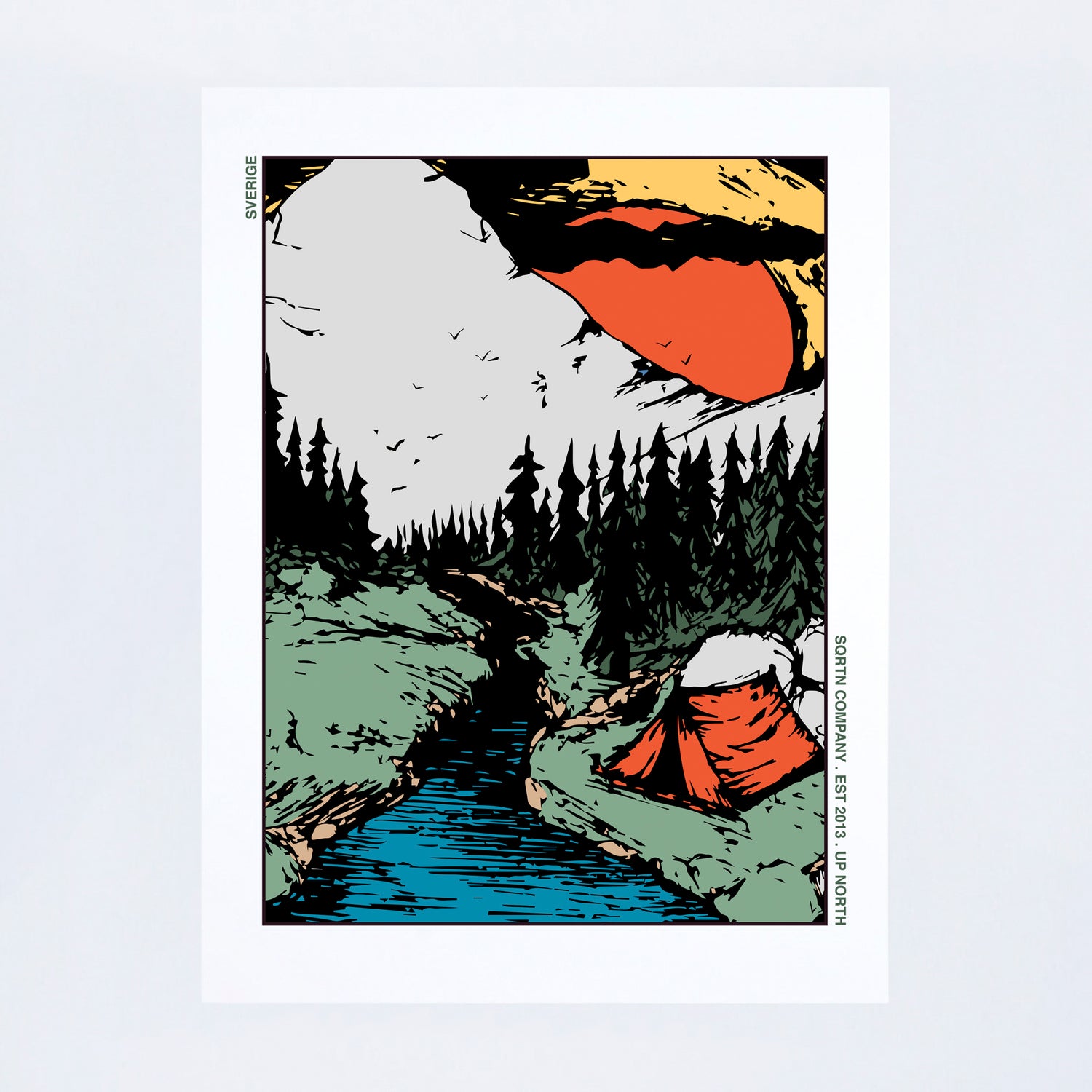 POSTER STAMPED MULTICOLOR