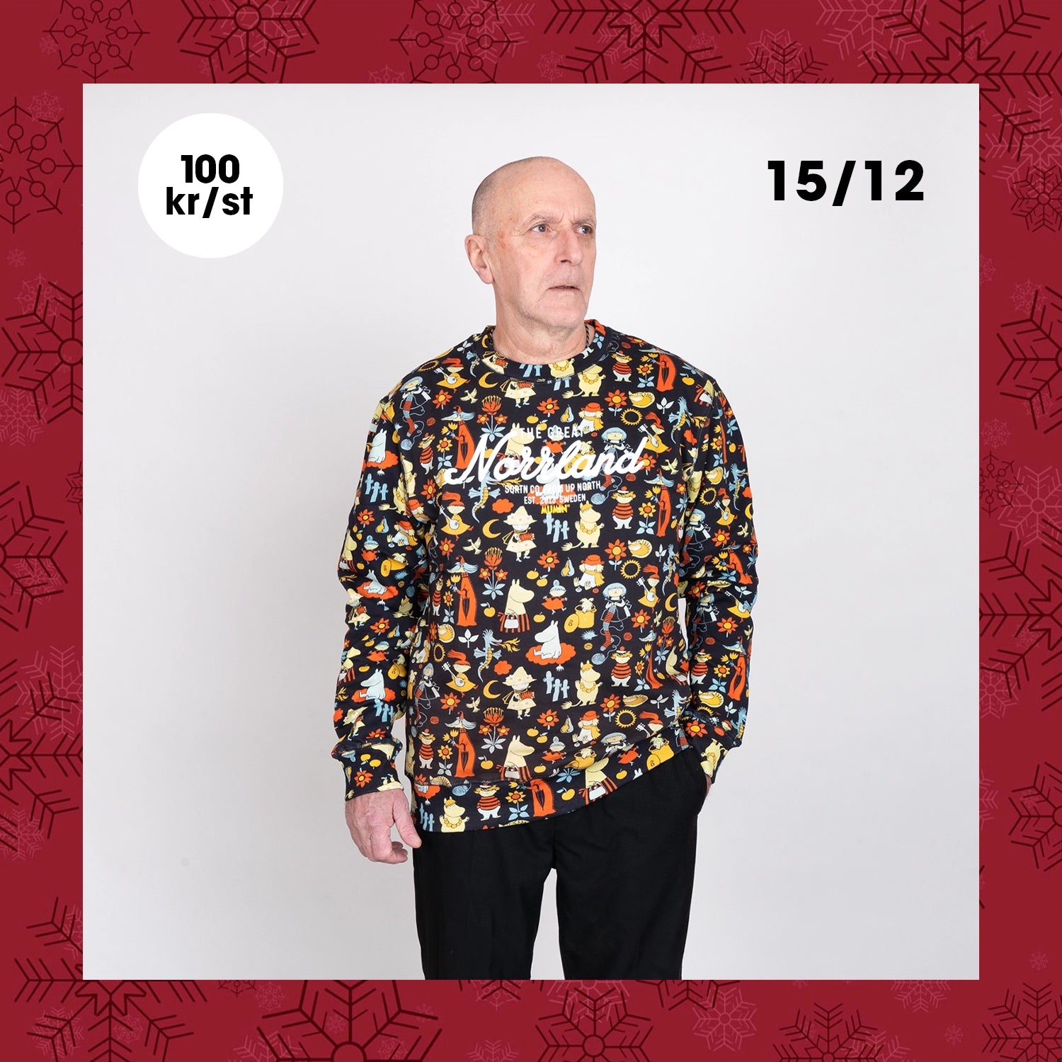 GREAT NORRLAND CREWNECK - MUMIN RETRO BLACK