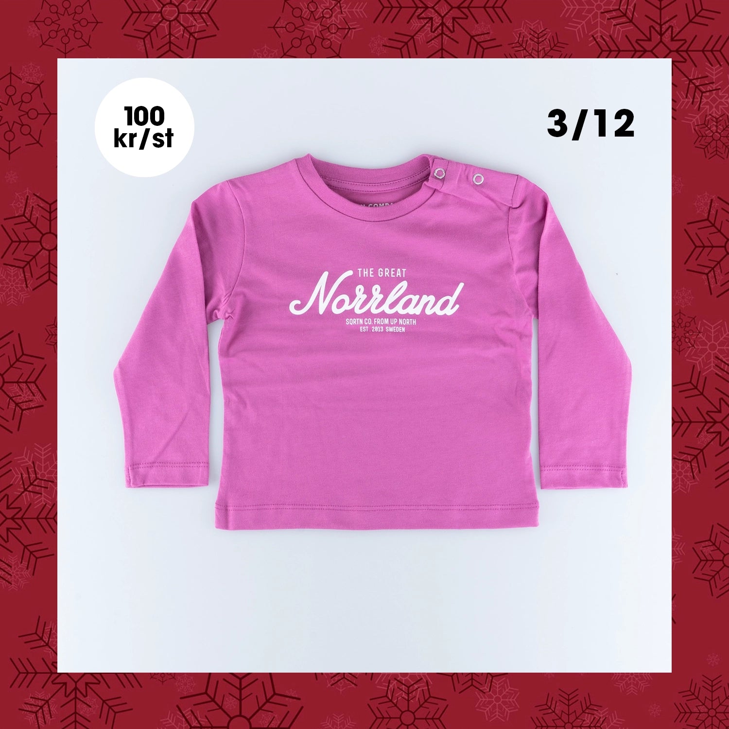 GREAT NORRLAND KIDS LONGSLEEVE - DARK PINK