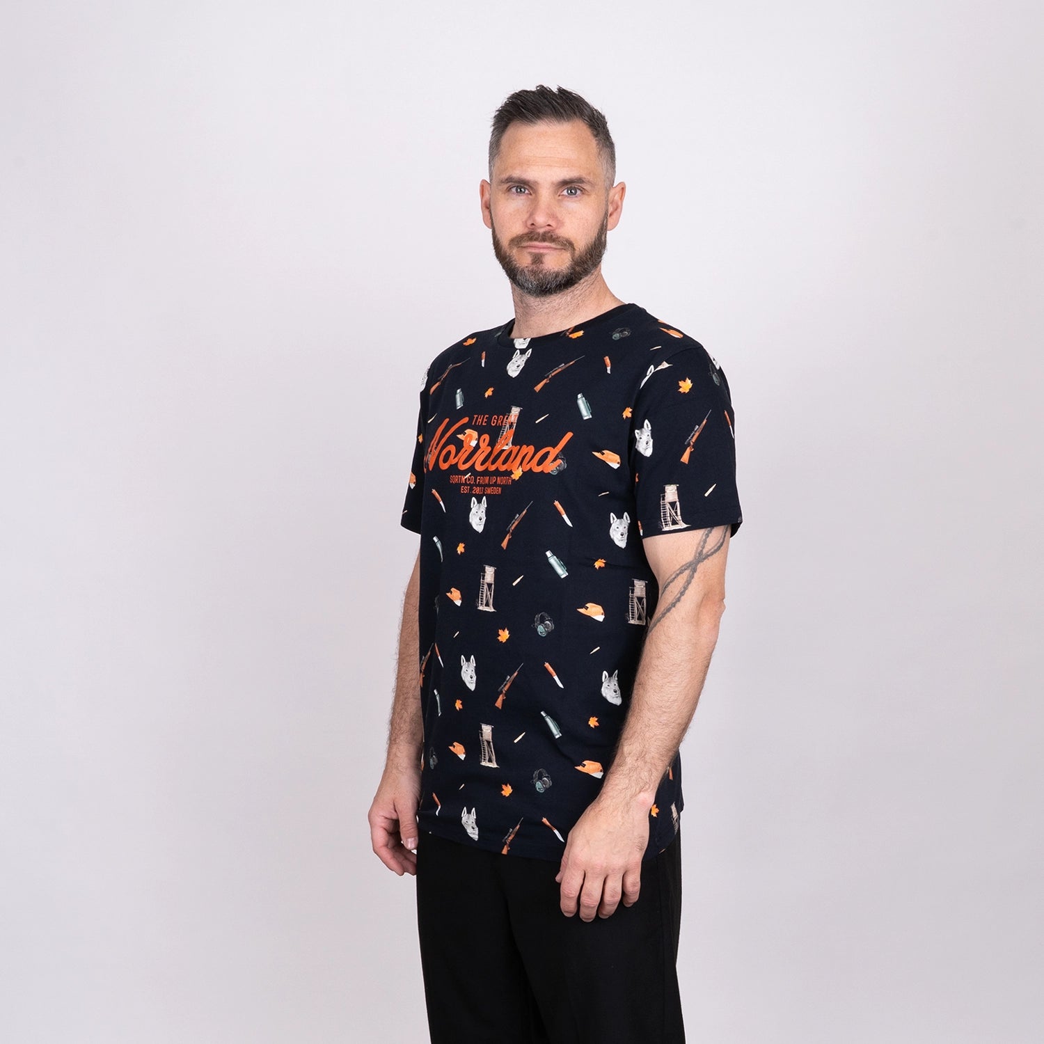 GREAT NORRLAND T-SHIRT - HUNTING BLACK