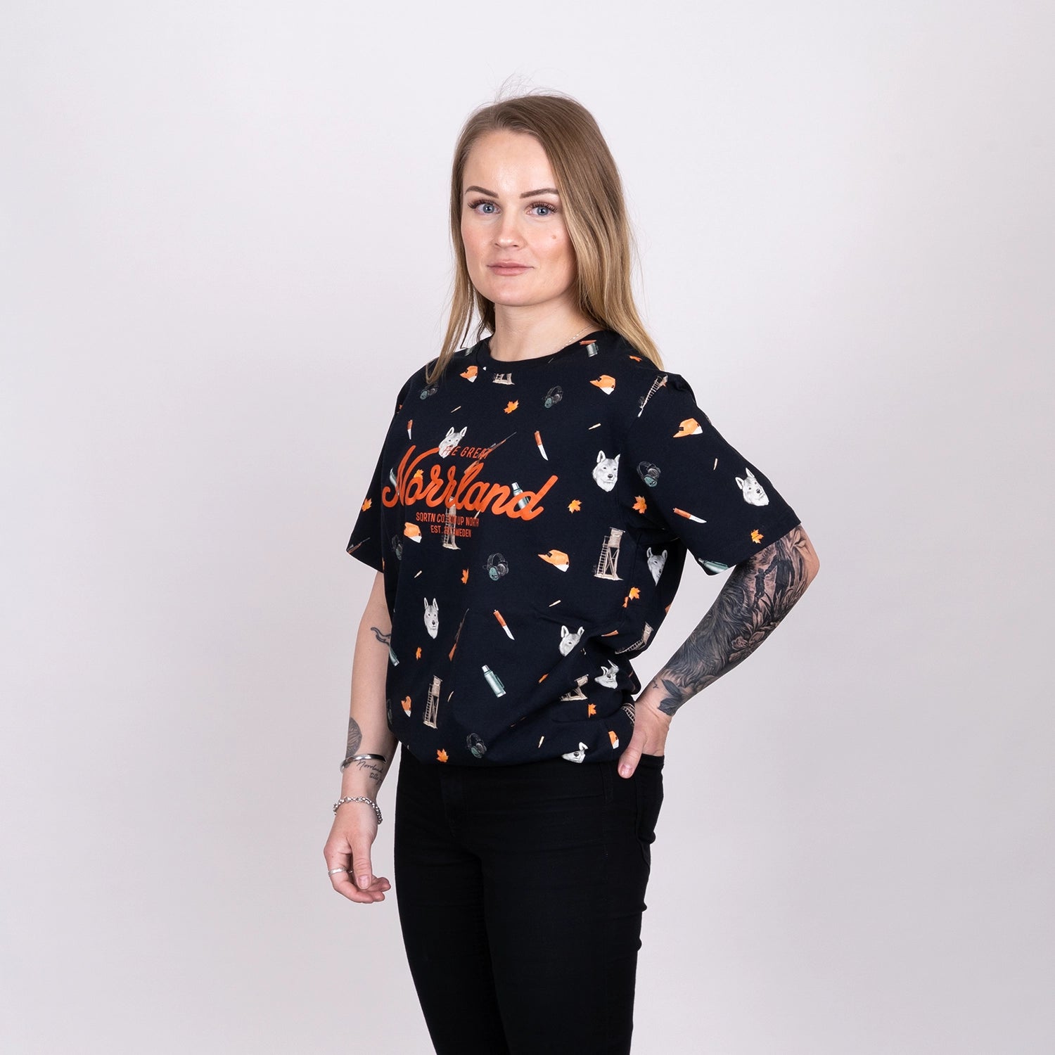 GREAT NORRLAND T-SHIRT - HUNTING BLACK