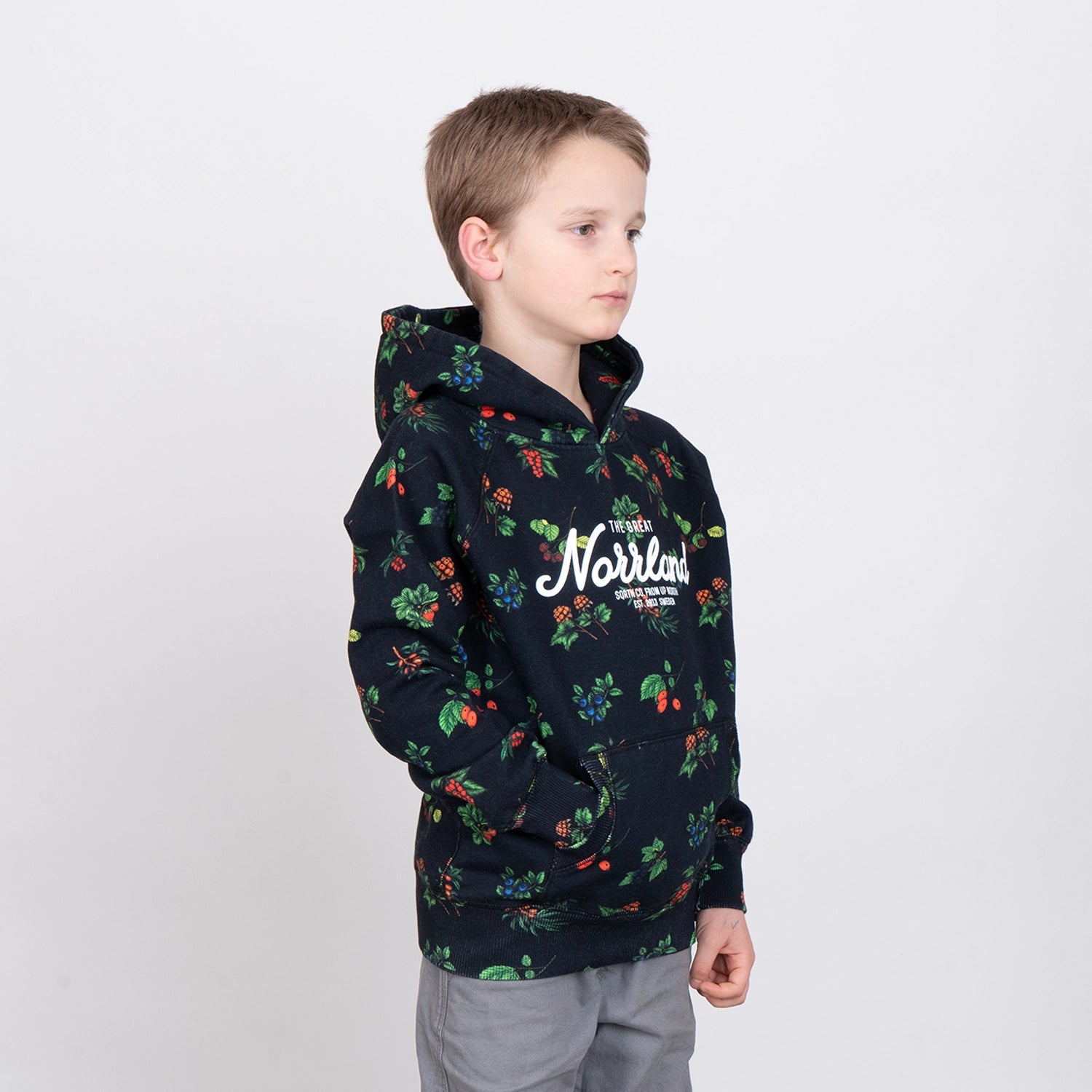 GREAT NORRLAND JUNIOR HOODIE - BERRY BLACK