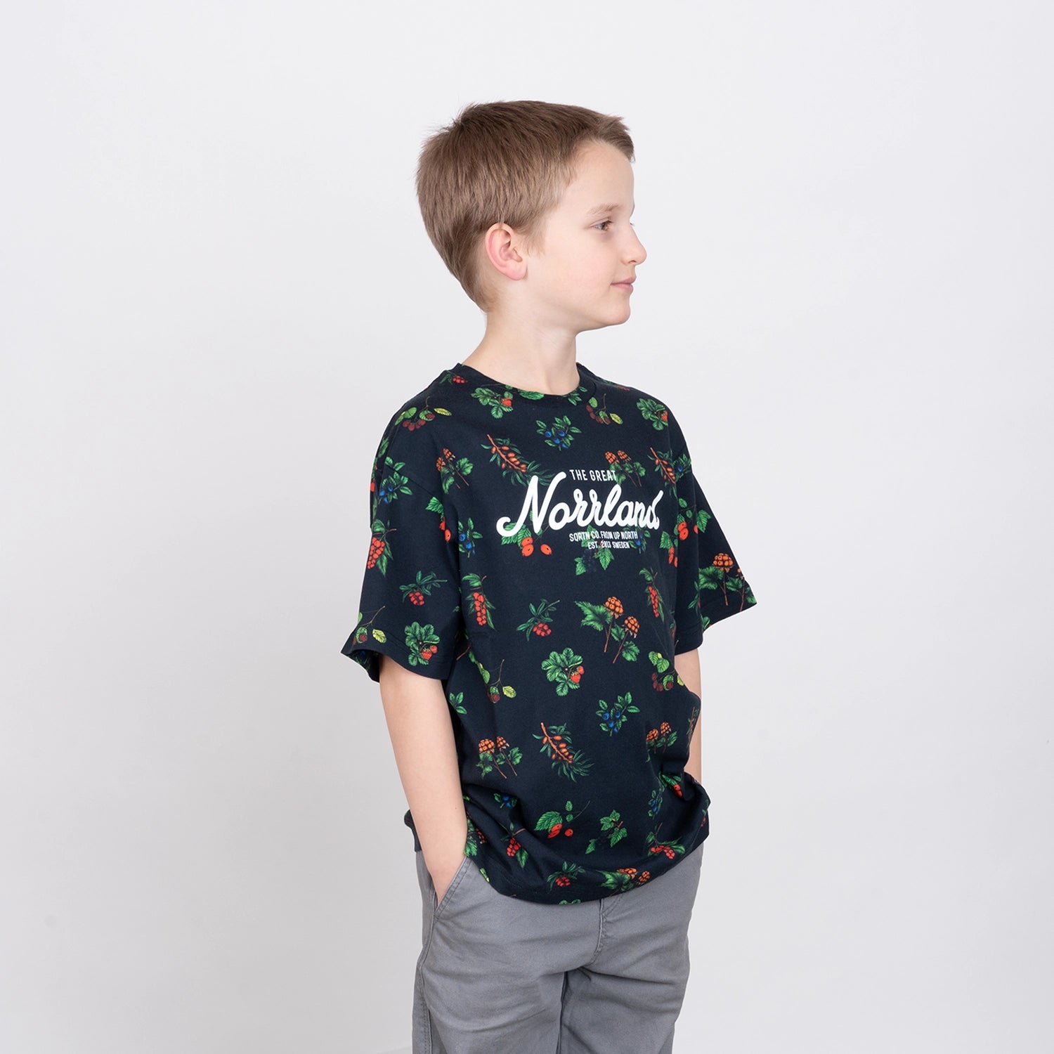 GREAT NORRLAND JUNIOR T-SHIRT - BERRY BLACK