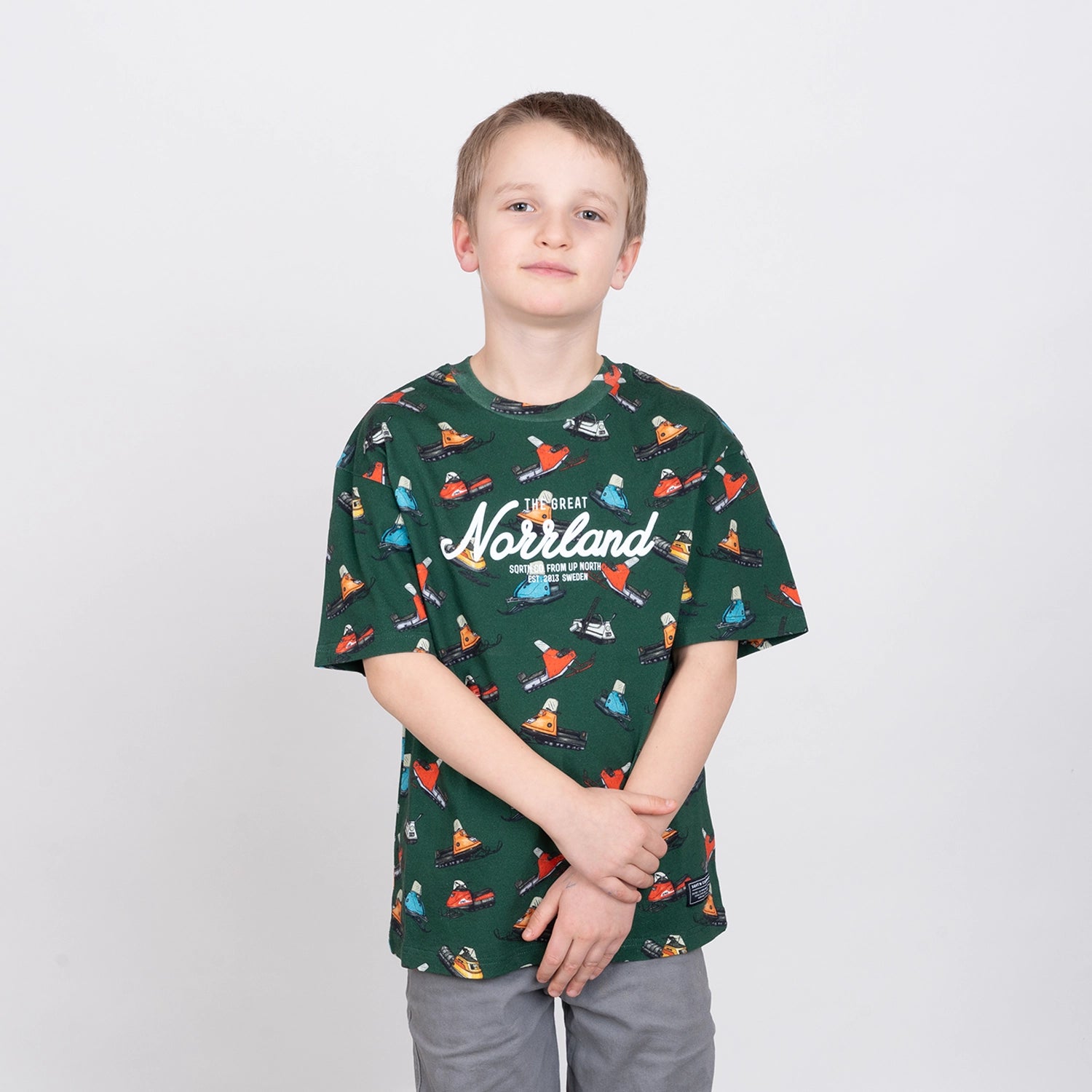 GREAT NORRLAND JUNIOR T-SHIRT - SKOTER GREEN