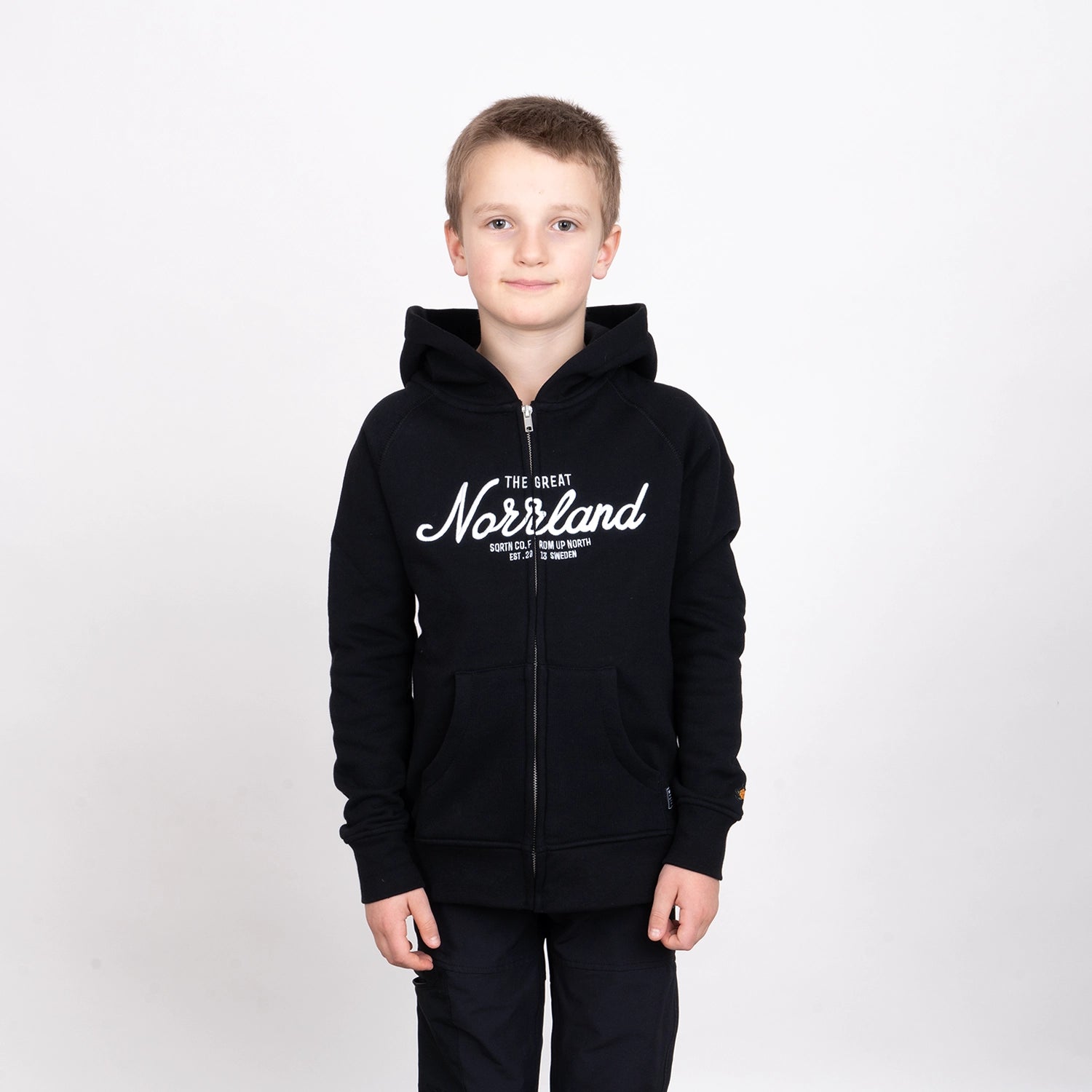 GREAT NORRLAND JUNIOR ZIPHOODIE - BLACK