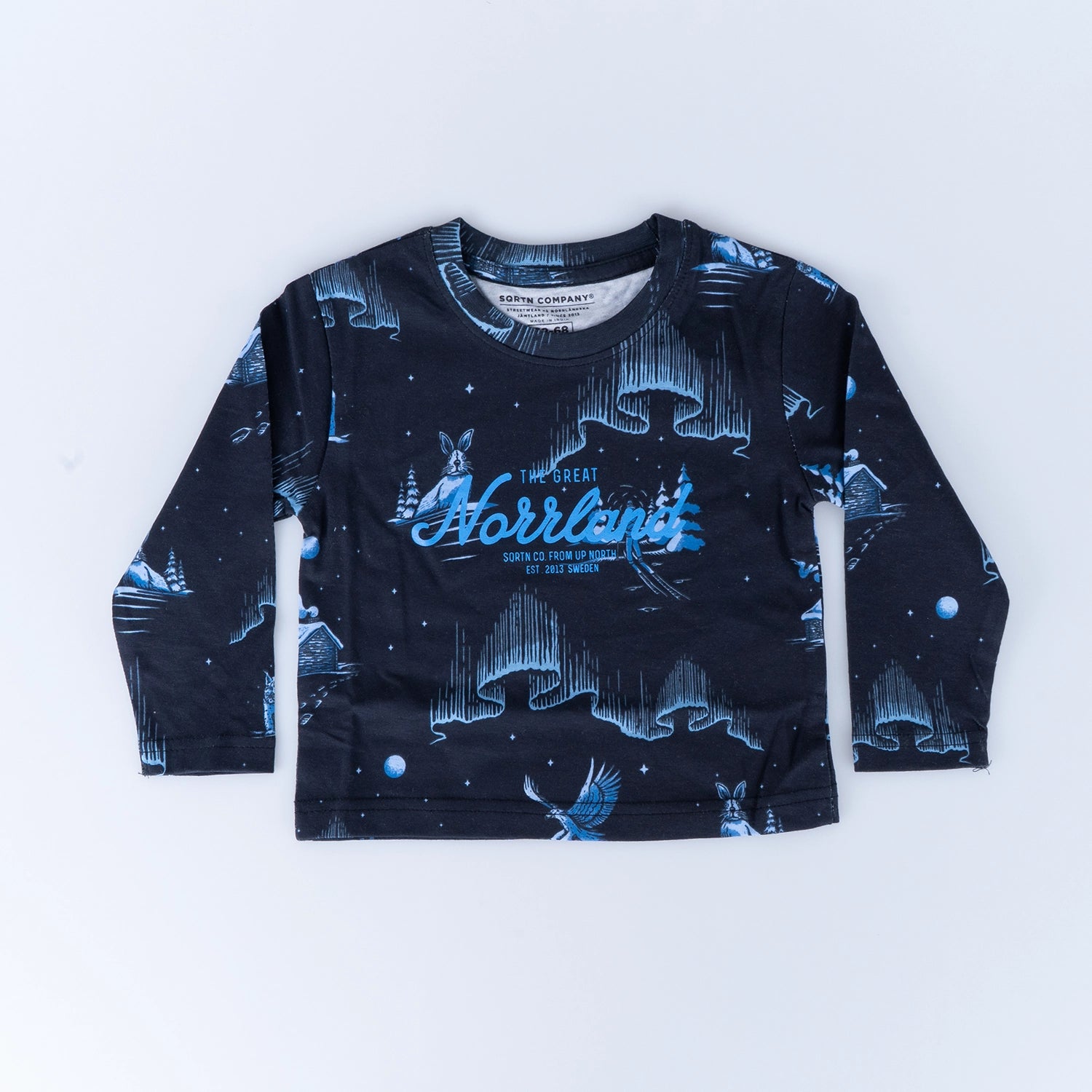 GREAT NORRLAND KIDS LONGSLEEVE - VINTERNATT BLACK