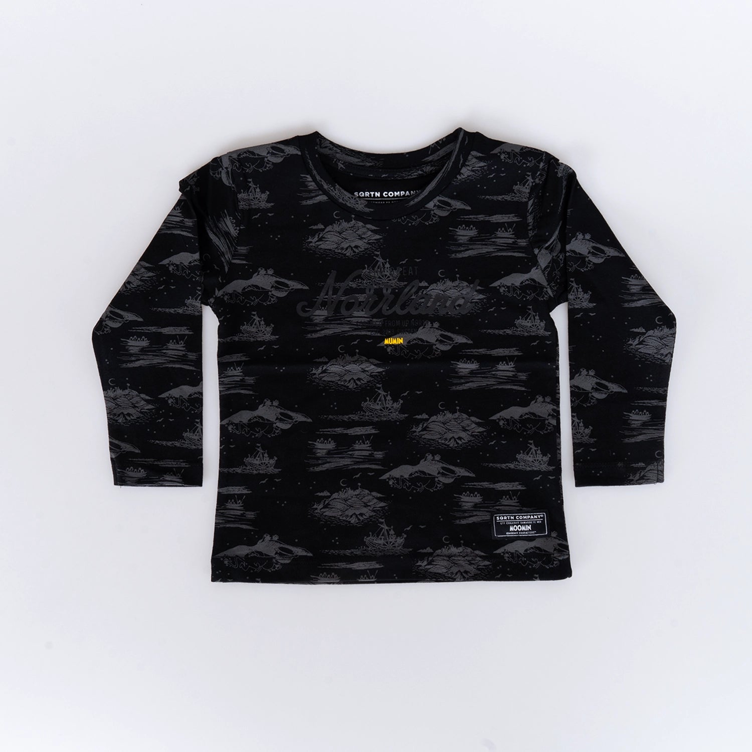 GREAT NORRLAND KIDS LONGSLEEVE - MUMIN GREY/BLACK