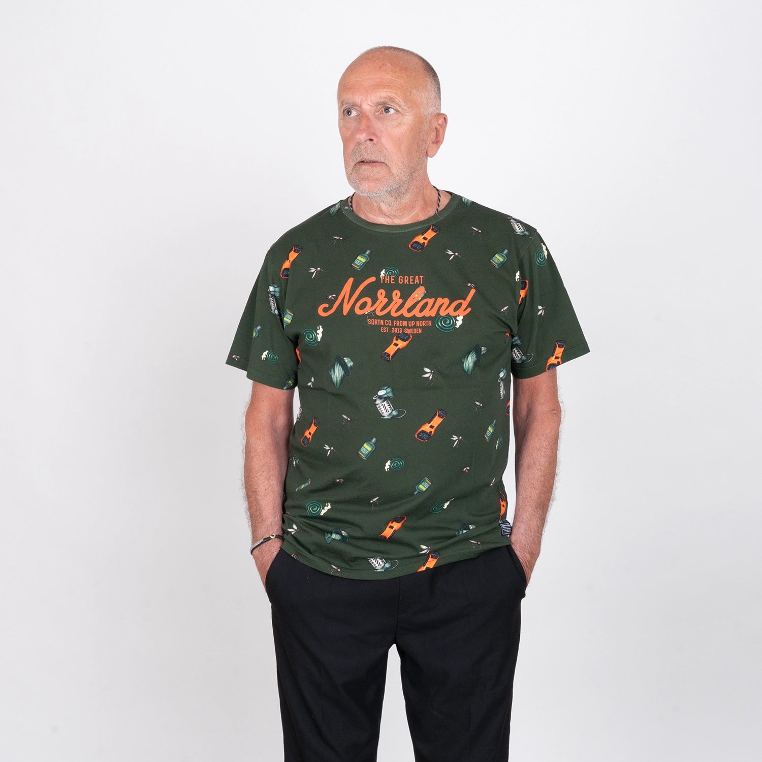 GREAT NORRLAND T-SHIRT - MYGGA OLIVE
