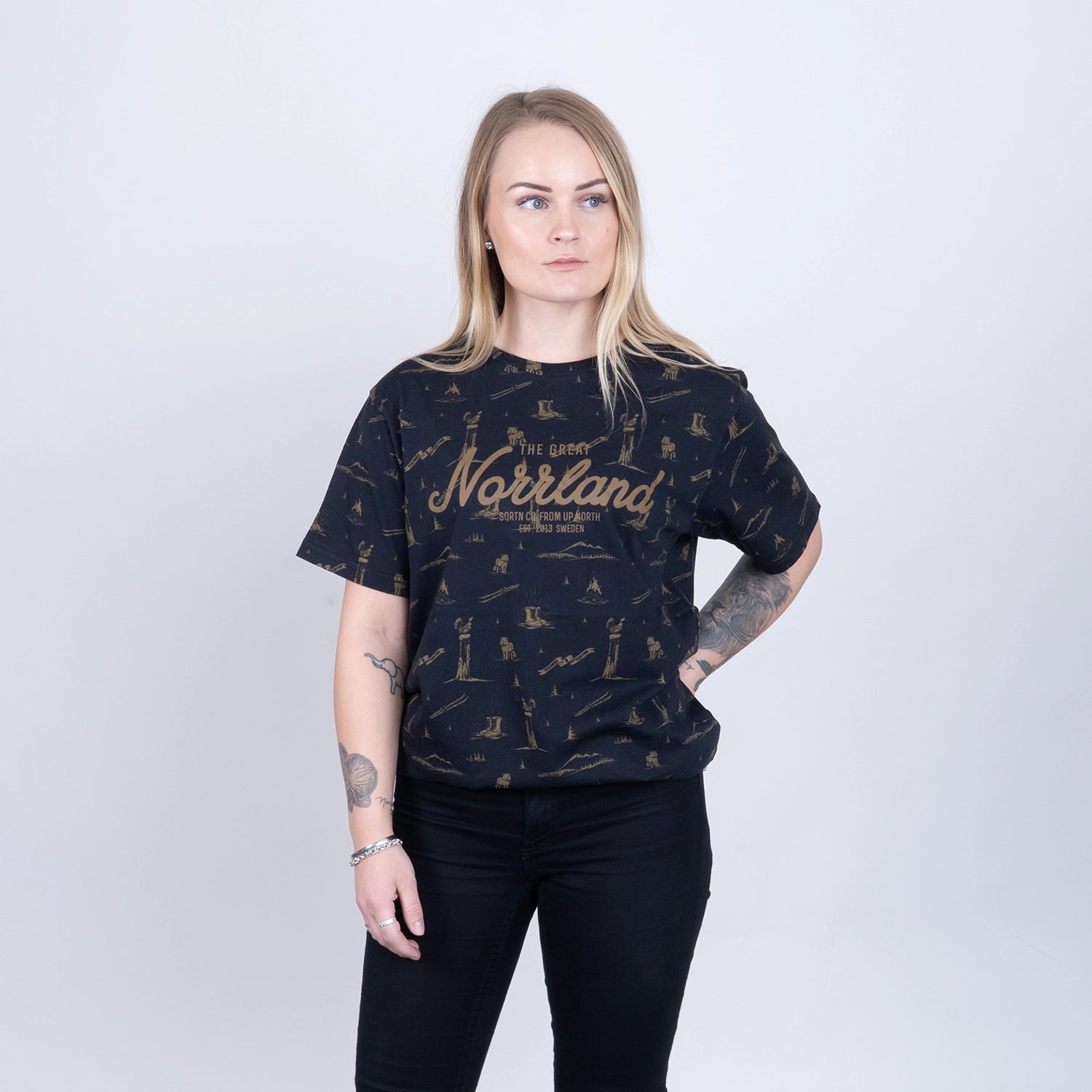 GREAT NORRLAND T-SHIRT - TEGSNÄS BLACK