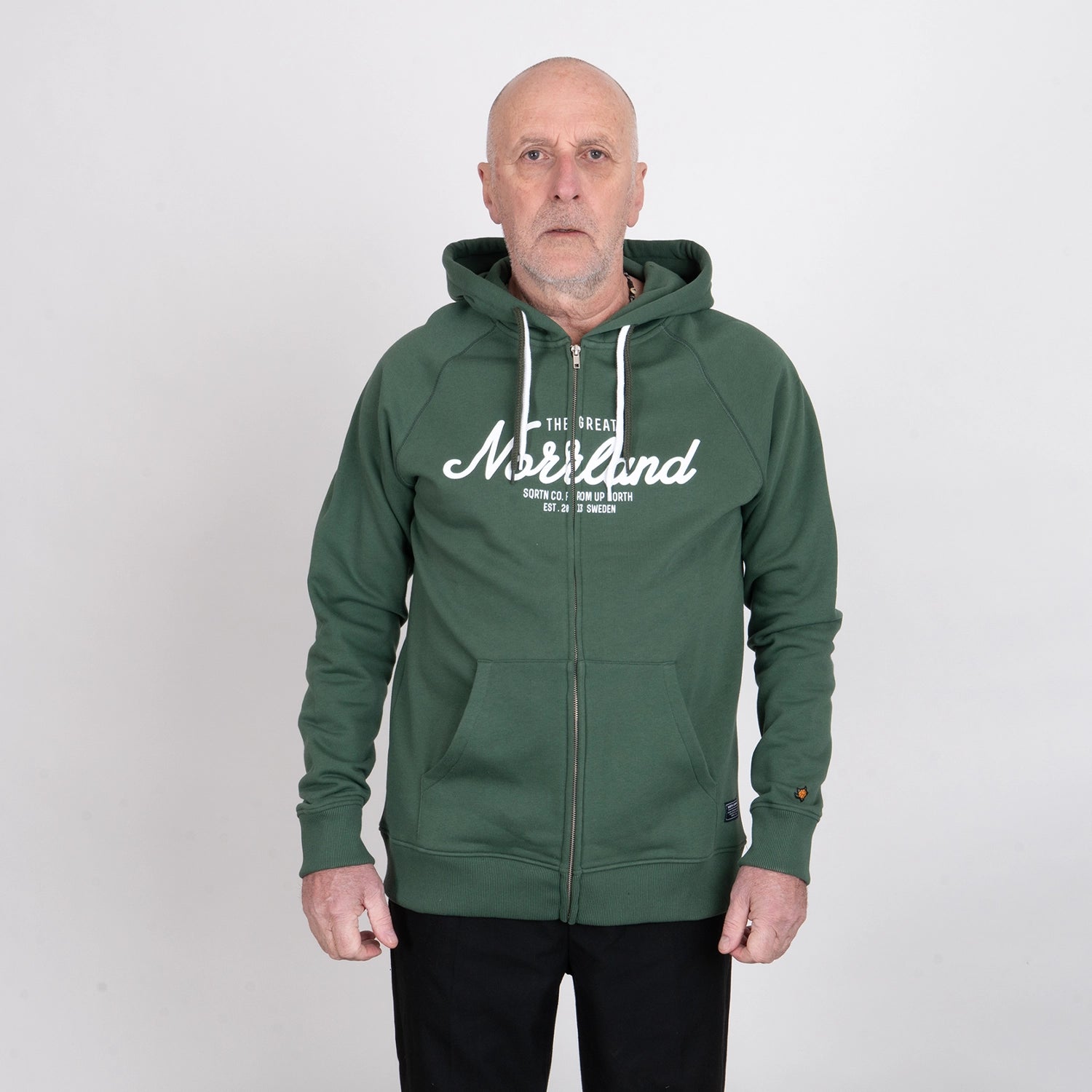 GREAT NORRLAND ZIPHOODIE - FOREST GREEN
