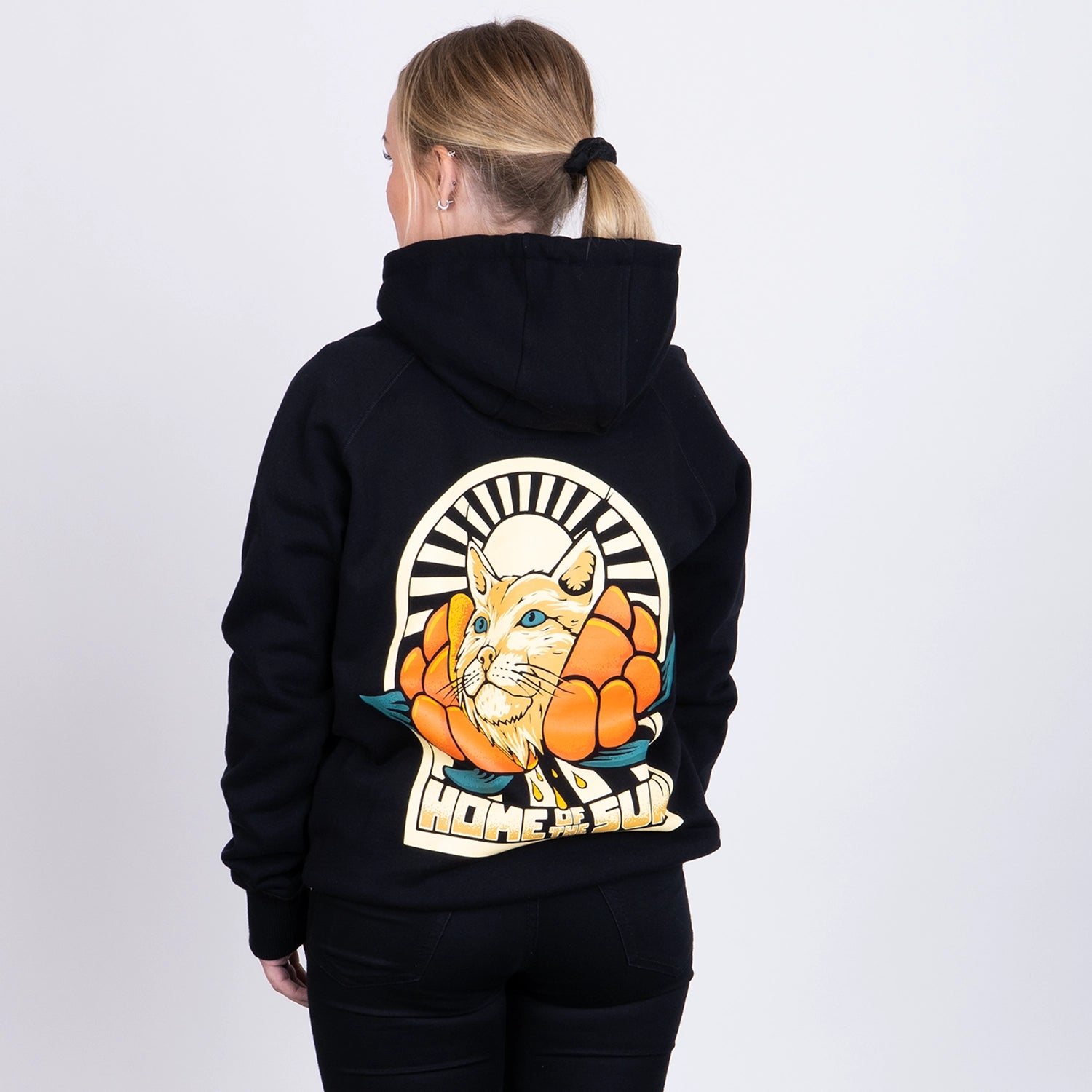 HOME OF THE SUN HOODIE - BLACK