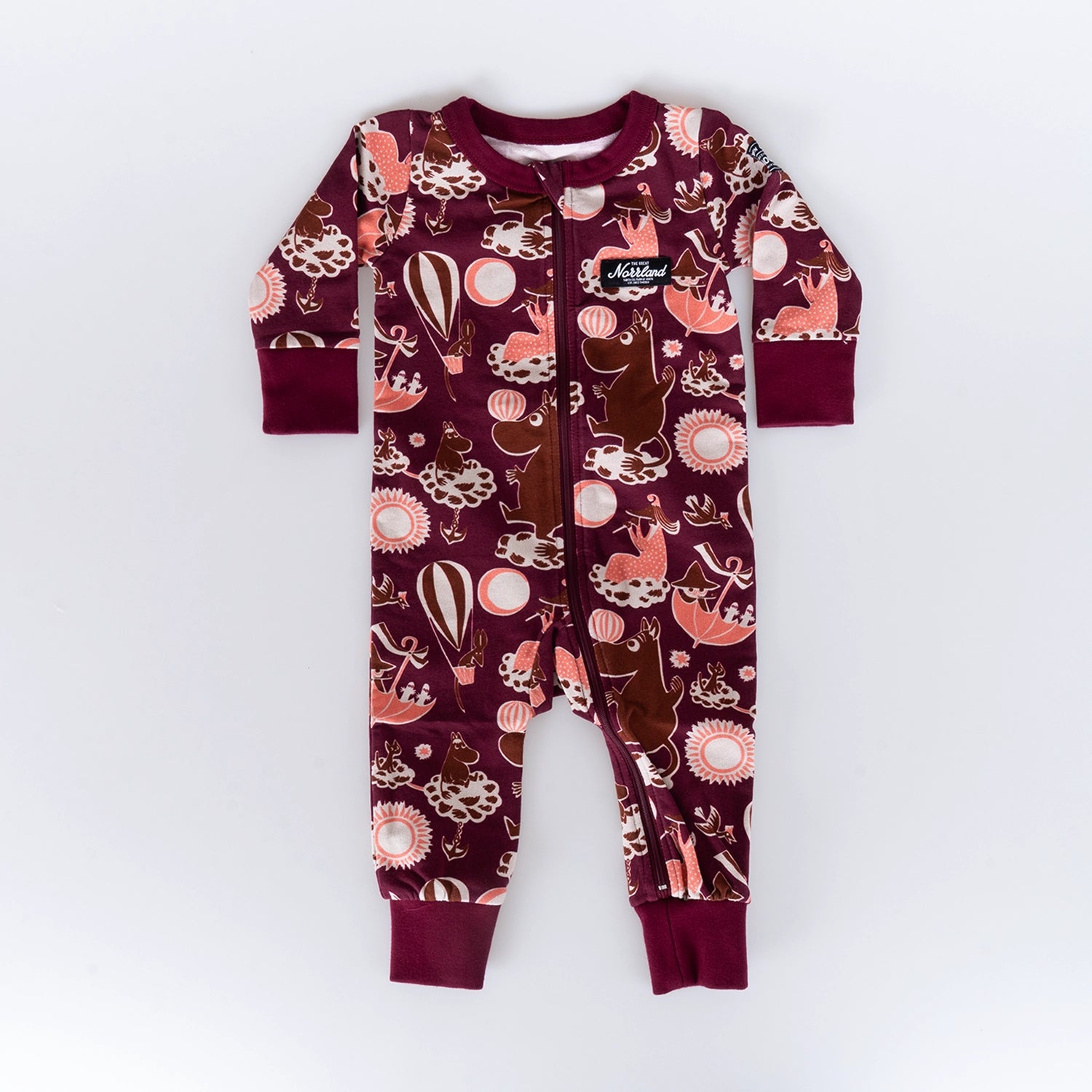 TGN SCRIPT JUMPSUIT - MUMIN BURGUNDY