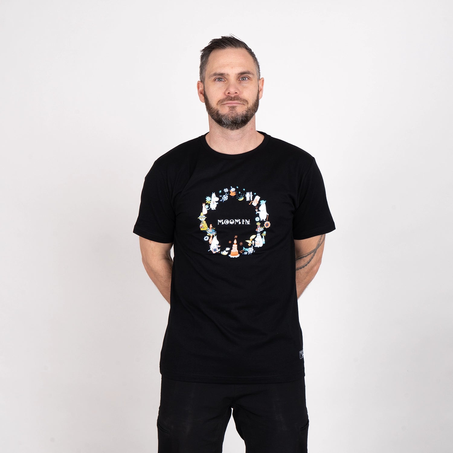 MUMIN CIRCLE T-SHIRT - BLACK