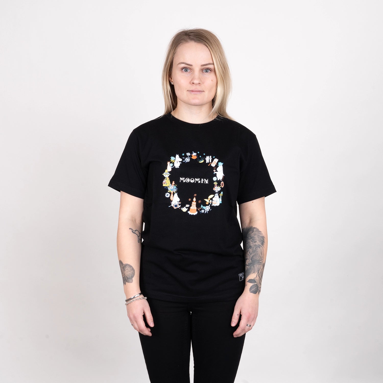 MUMIN CIRCLE T-SHIRT - BLACK