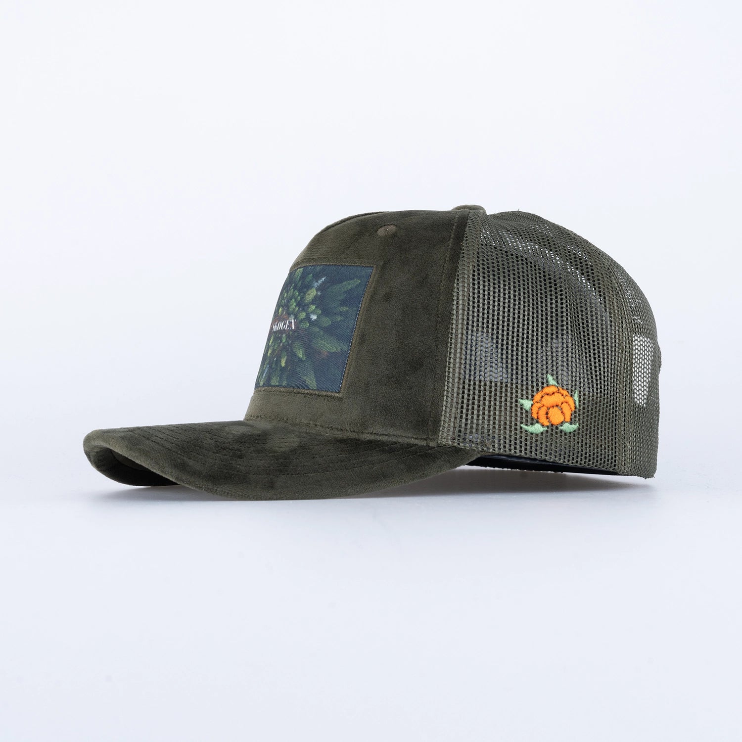 SKOGEN VELVET TRUCKER KEPS - OLIVE